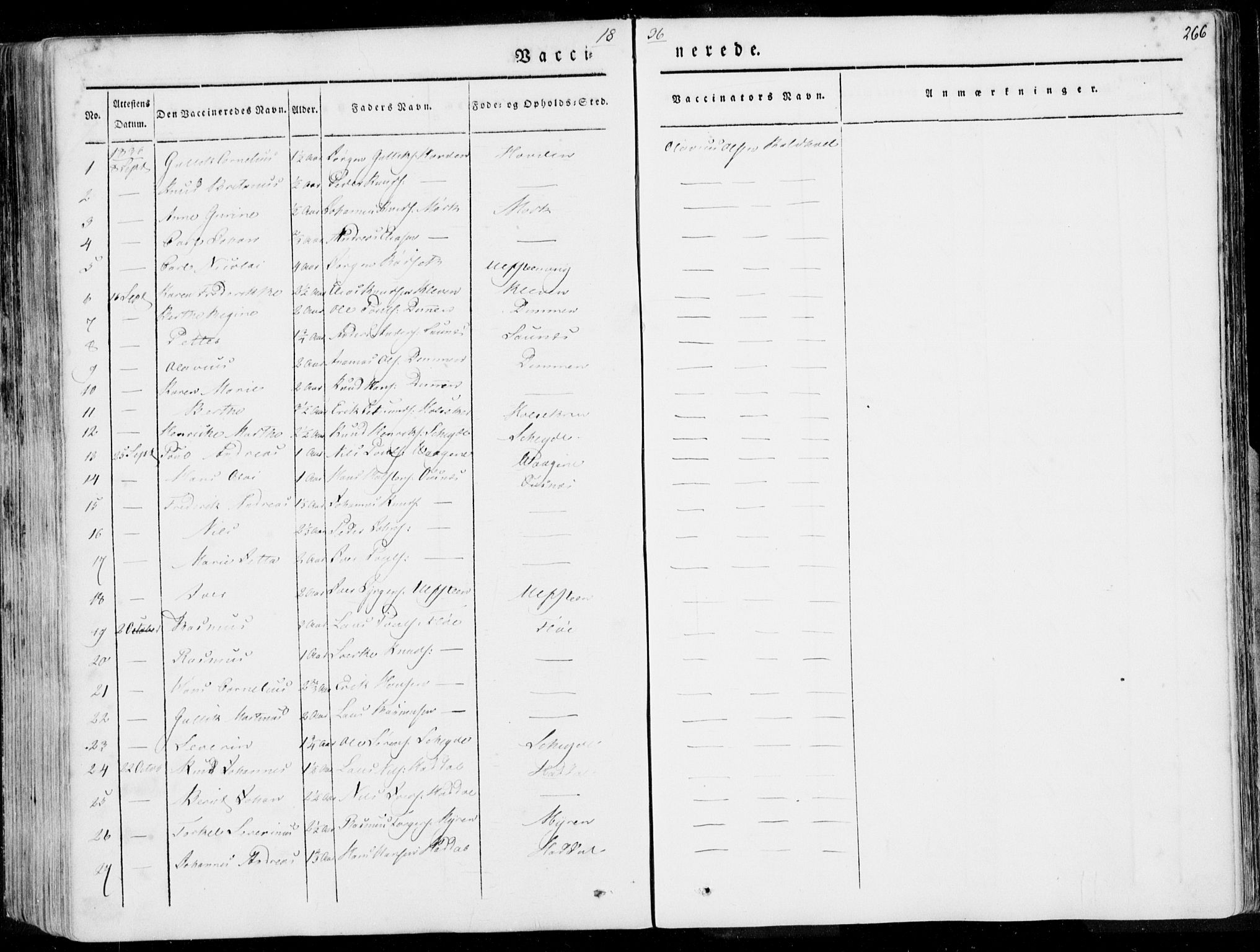 Ministerialprotokoller, klokkerbøker og fødselsregistre - Møre og Romsdal, AV/SAT-A-1454/509/L0104: Parish register (official) no. 509A02, 1833-1847, p. 266