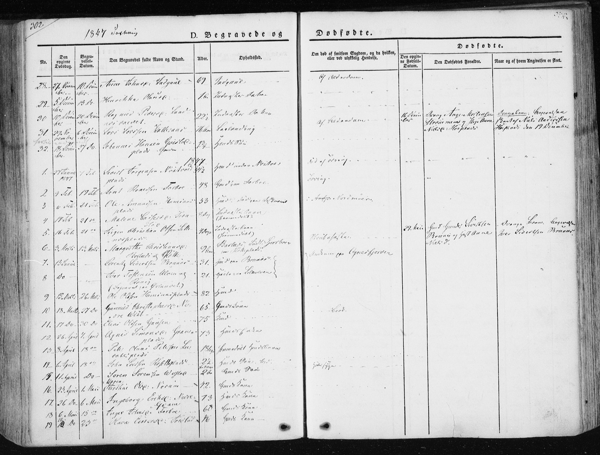 Ministerialprotokoller, klokkerbøker og fødselsregistre - Nord-Trøndelag, SAT/A-1458/730/L0280: Parish register (official) no. 730A07 /1, 1840-1854, p. 302