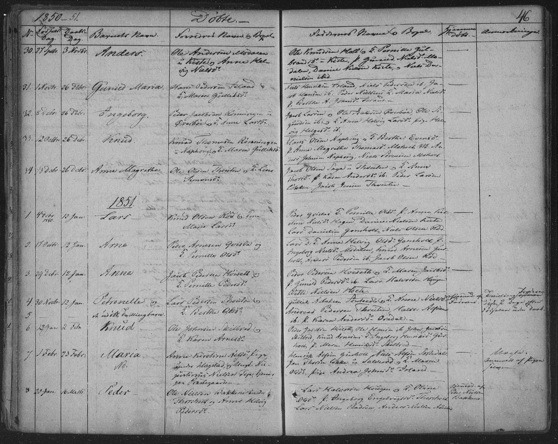 Siljan kirkebøker, AV/SAKO-A-300/F/Fa/L0001: Parish register (official) no. 1, 1831-1870, p. 46