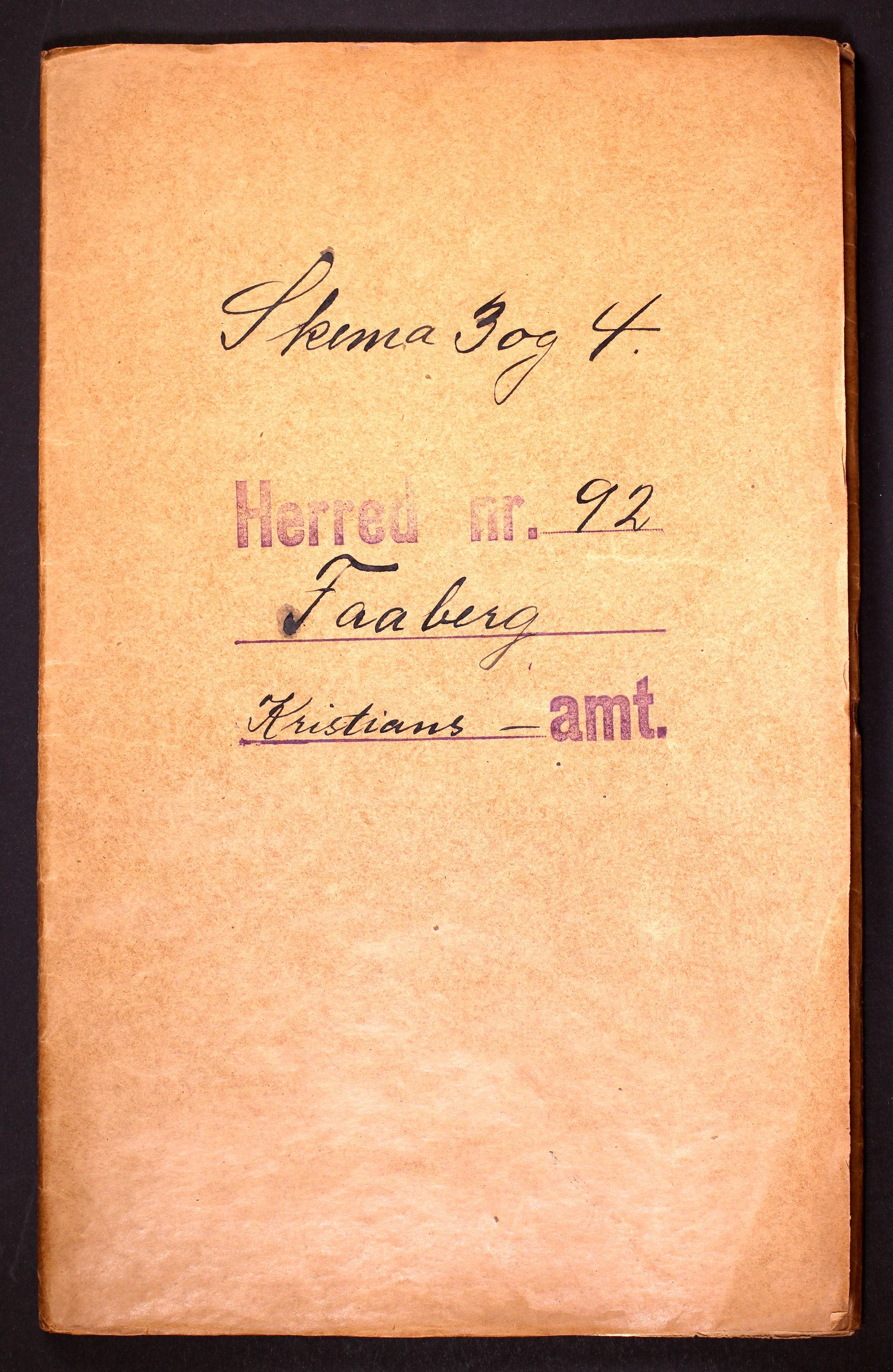 RA, 1910 census for Fåberg, 1910, p. 1