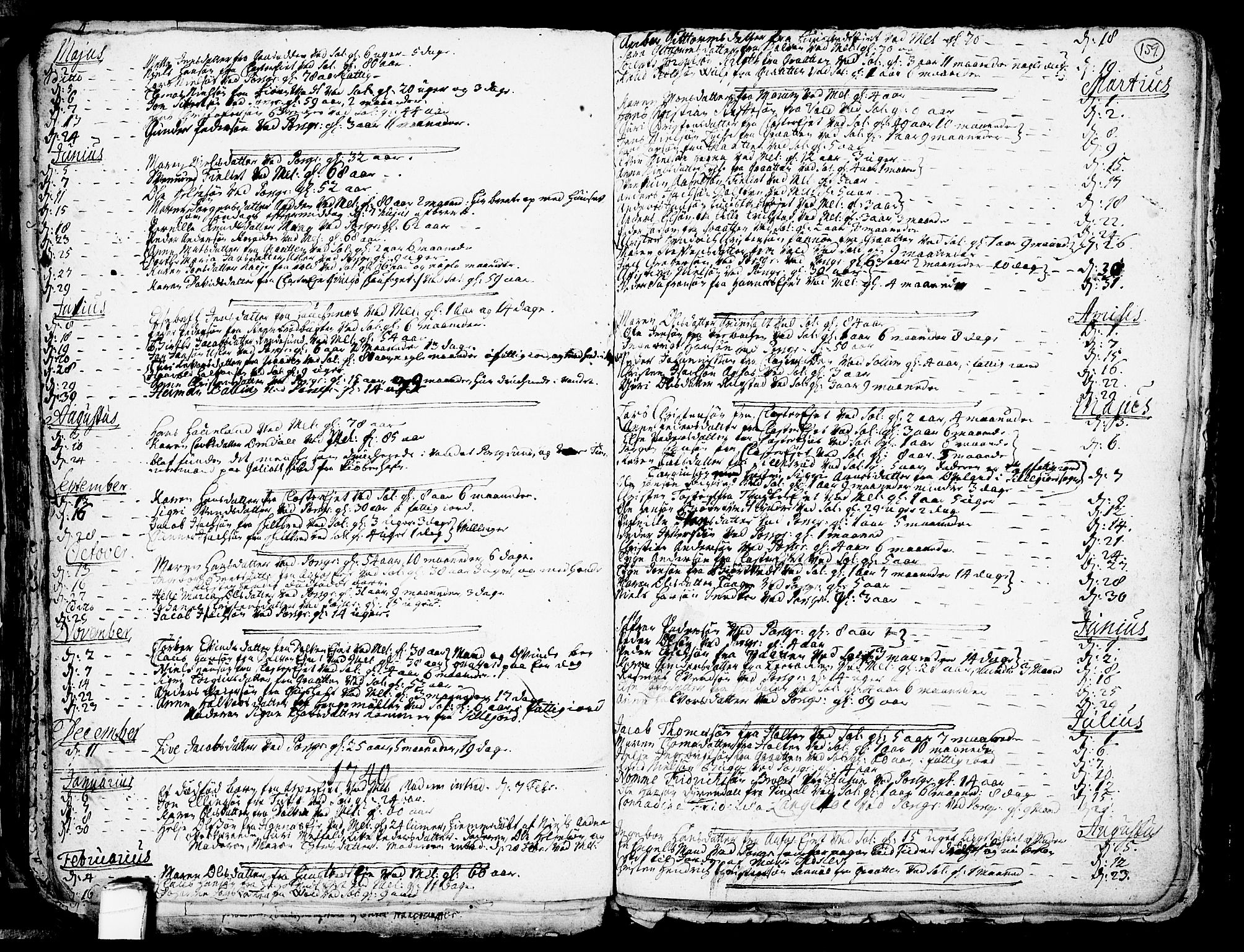 Solum kirkebøker, SAKO/A-306/F/Fa/L0002: Parish register (official) no. I 2, 1713-1761, p. 159