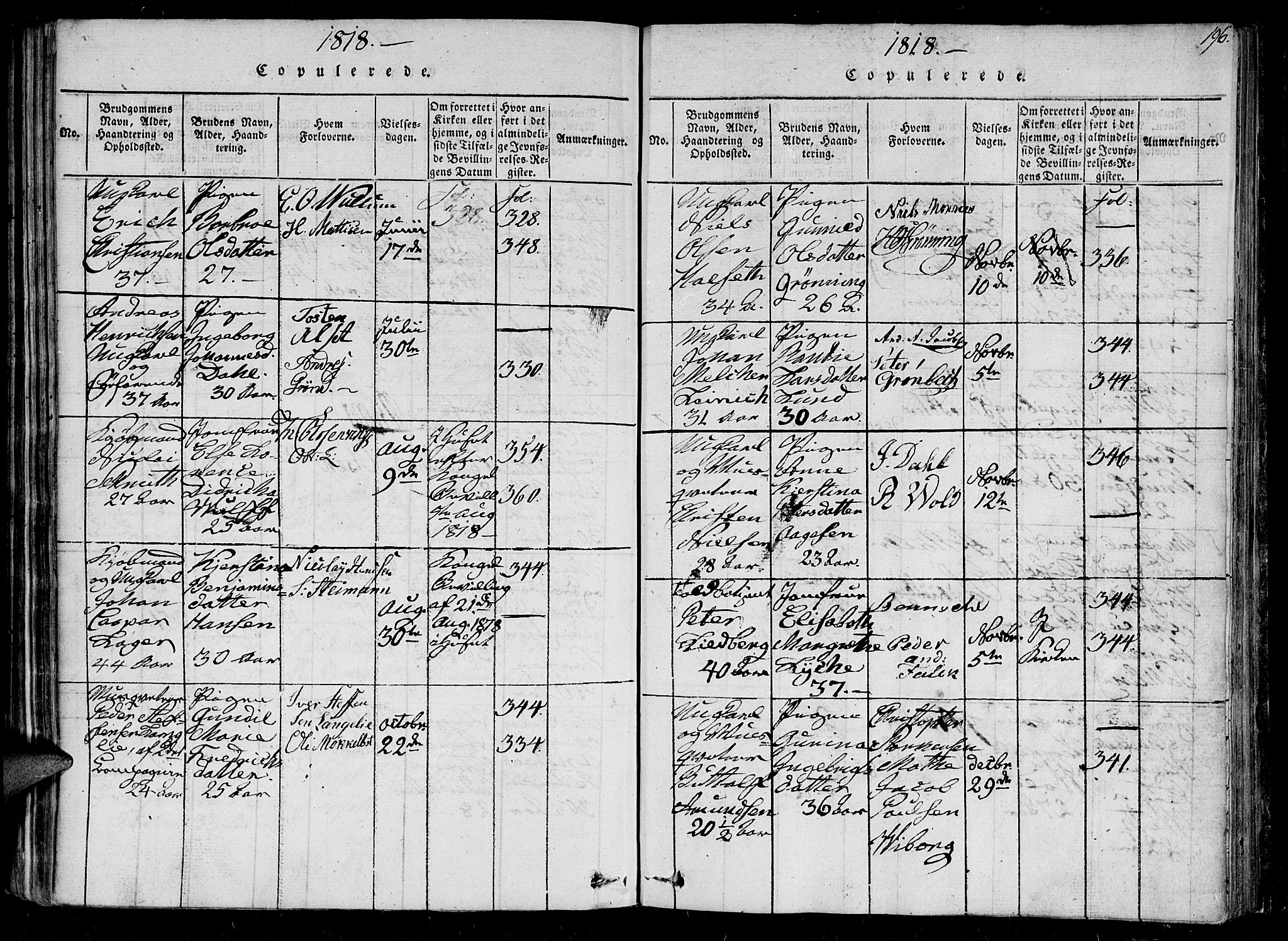 Ministerialprotokoller, klokkerbøker og fødselsregistre - Sør-Trøndelag, SAT/A-1456/602/L0107: Parish register (official) no. 602A05, 1815-1821, p. 196