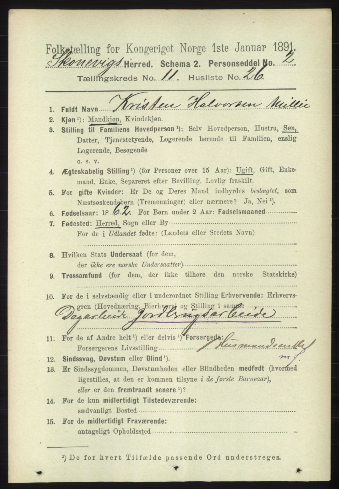 RA, 1891 census for 1212 Skånevik, 1891, p. 3484