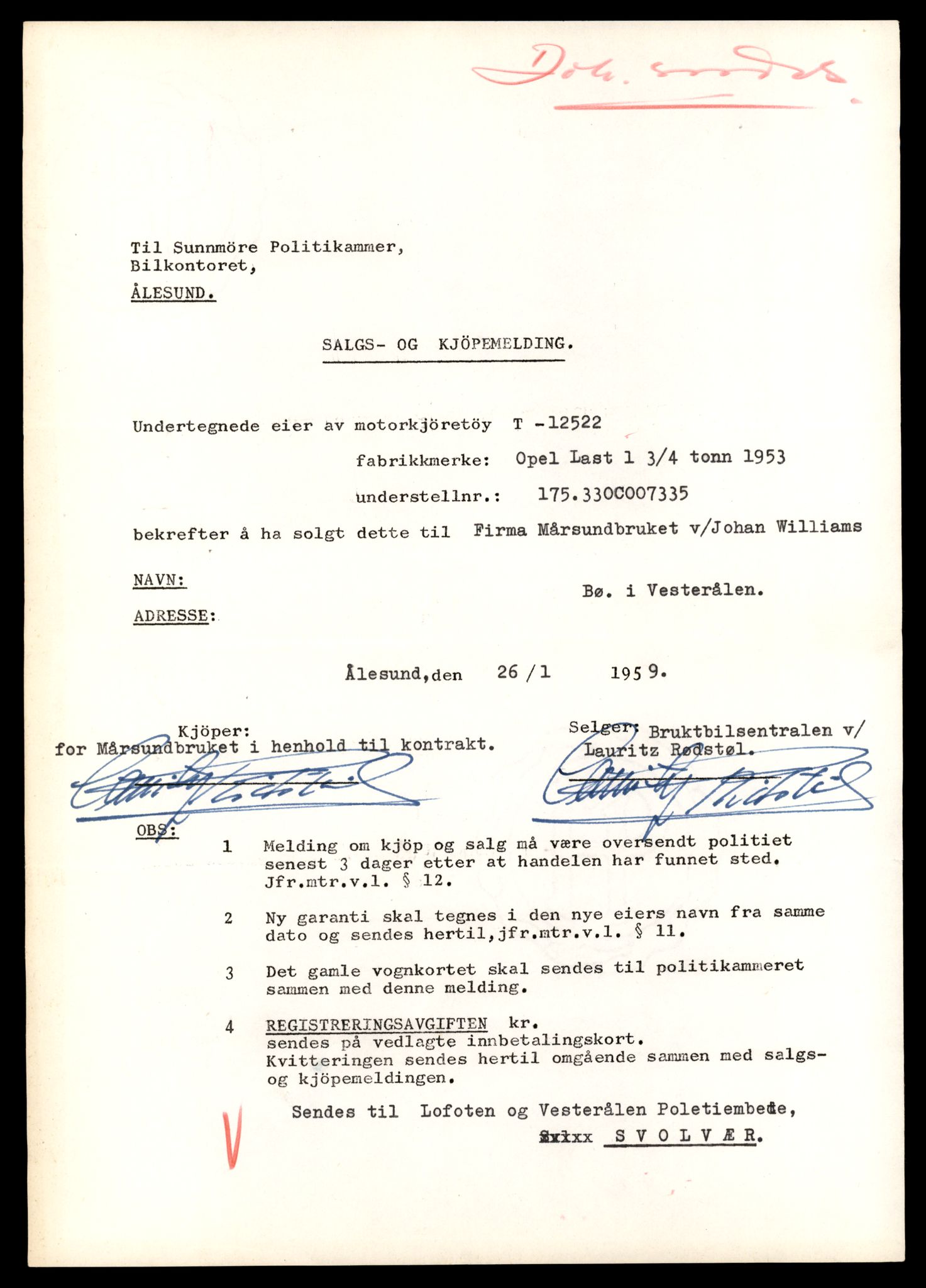 Møre og Romsdal vegkontor - Ålesund trafikkstasjon, AV/SAT-A-4099/F/Fe/L0034: Registreringskort for kjøretøy T 12500 - T 12652, 1927-1998, p. 366