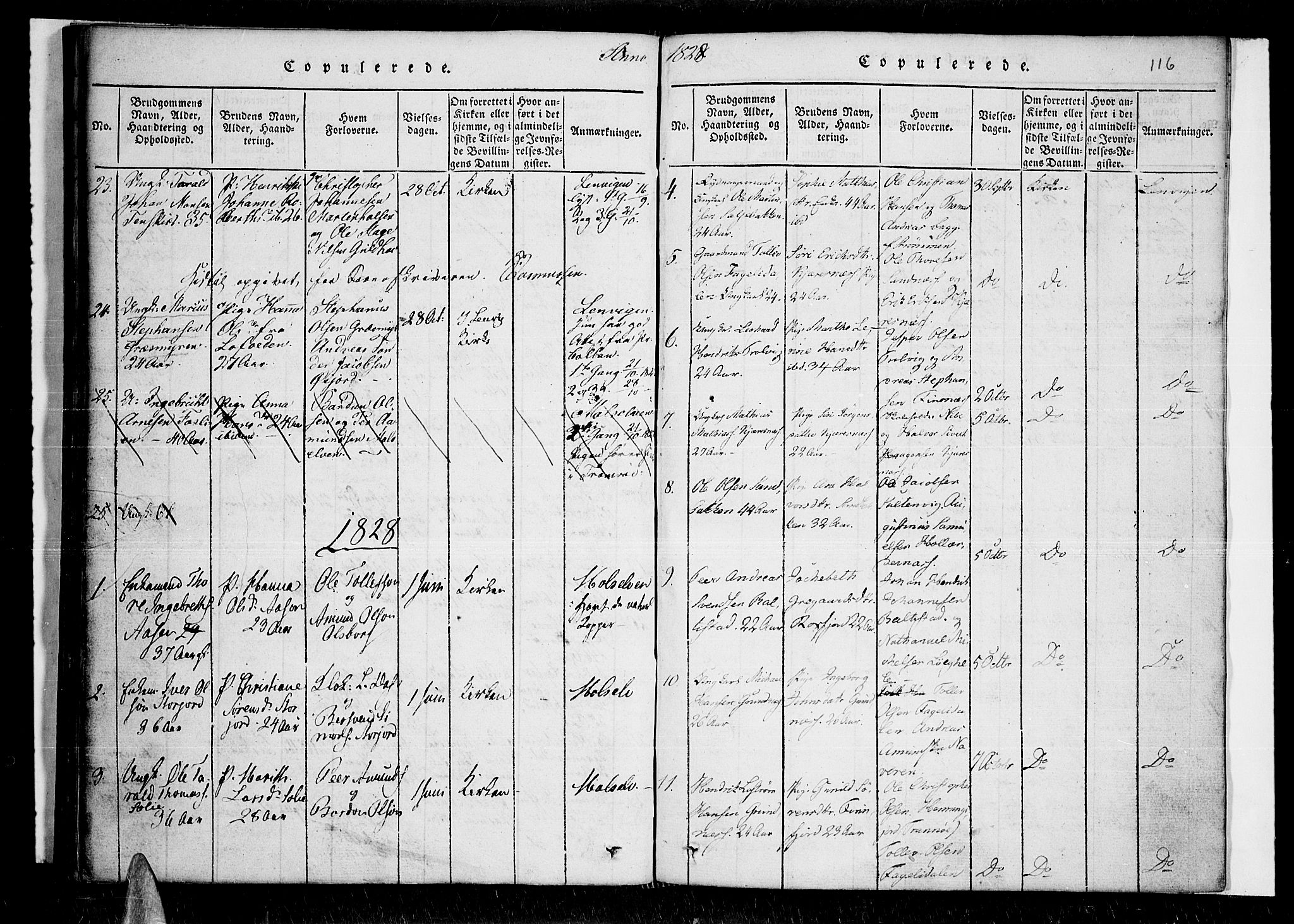 Lenvik sokneprestembete, SATØ/S-1310/H/Ha/Haa/L0003kirke: Parish register (official) no. 3, 1820-1831, p. 116