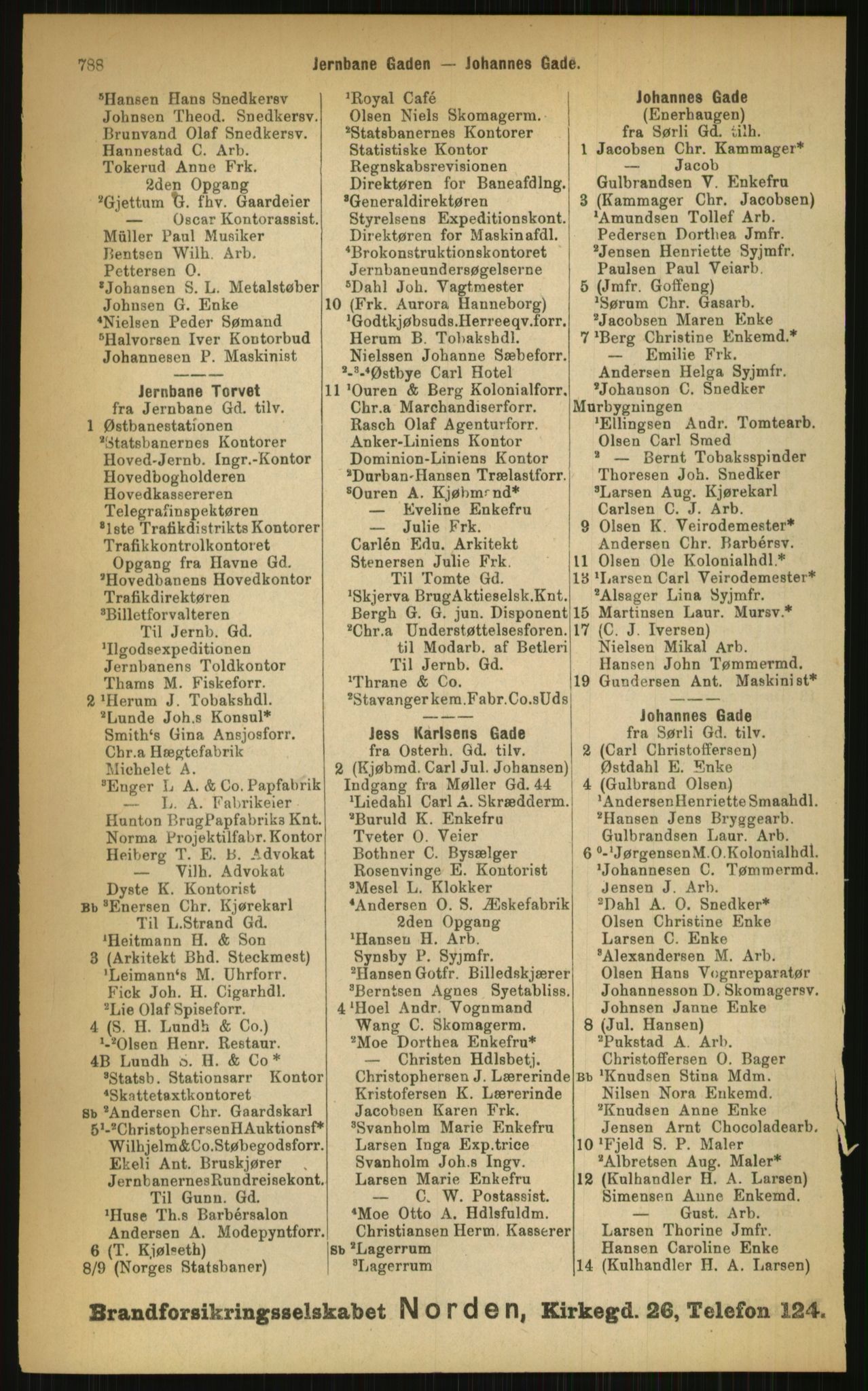 Kristiania/Oslo adressebok, PUBL/-, 1899, p. 788