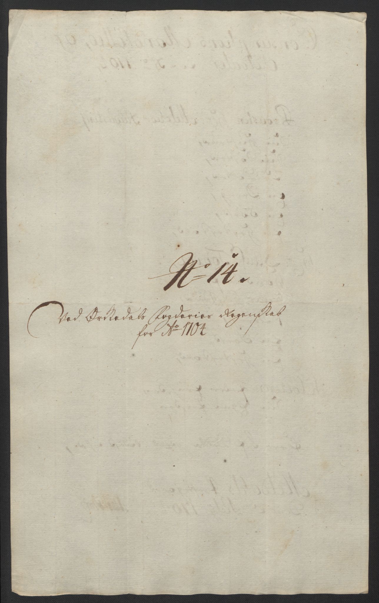 Rentekammeret inntil 1814, Reviderte regnskaper, Fogderegnskap, RA/EA-4092/R60/L3954: Fogderegnskap Orkdal og Gauldal, 1704, p. 179
