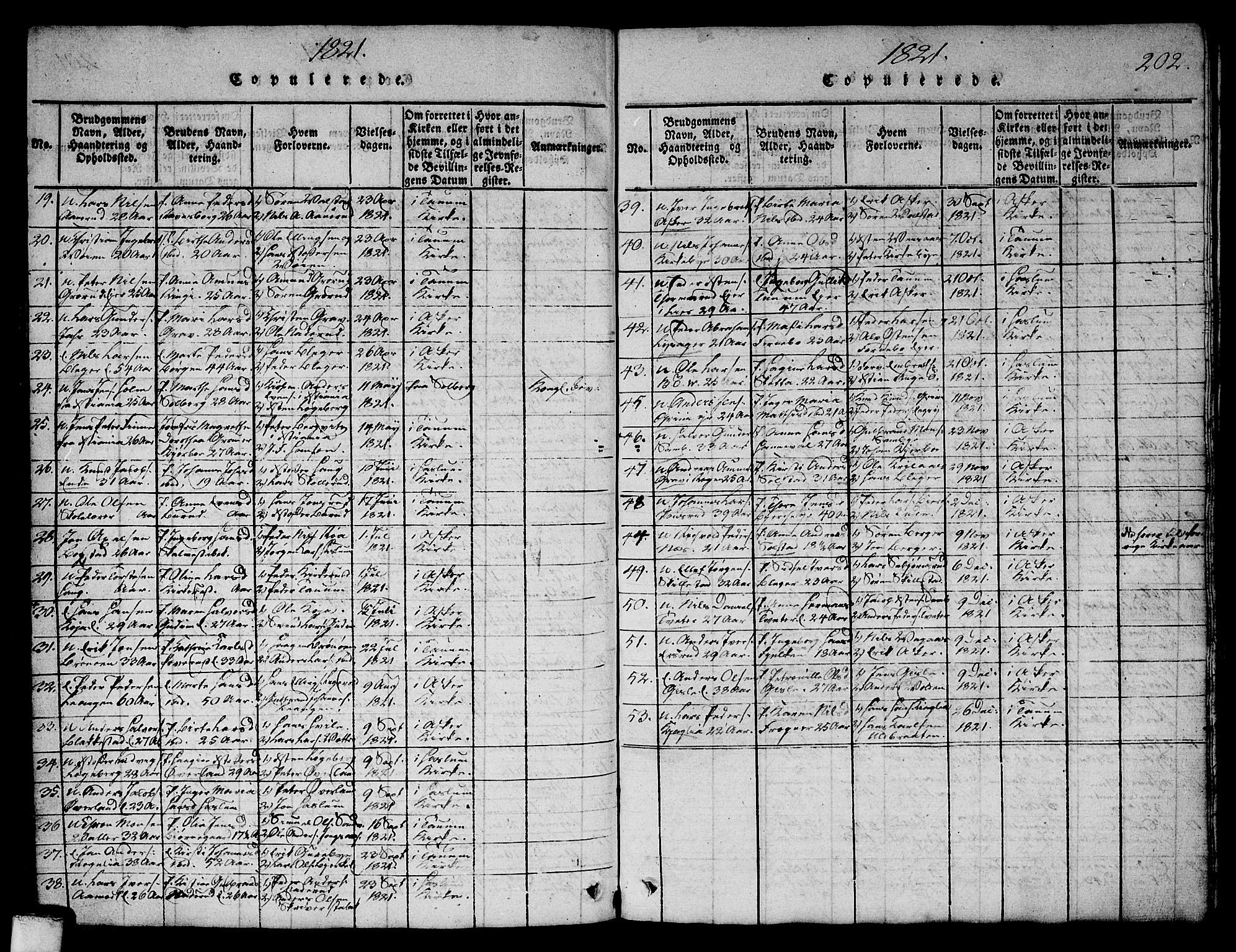 Asker prestekontor Kirkebøker, SAO/A-10256a/G/Ga/L0001: Parish register (copy) no. I 1, 1814-1830, p. 202
