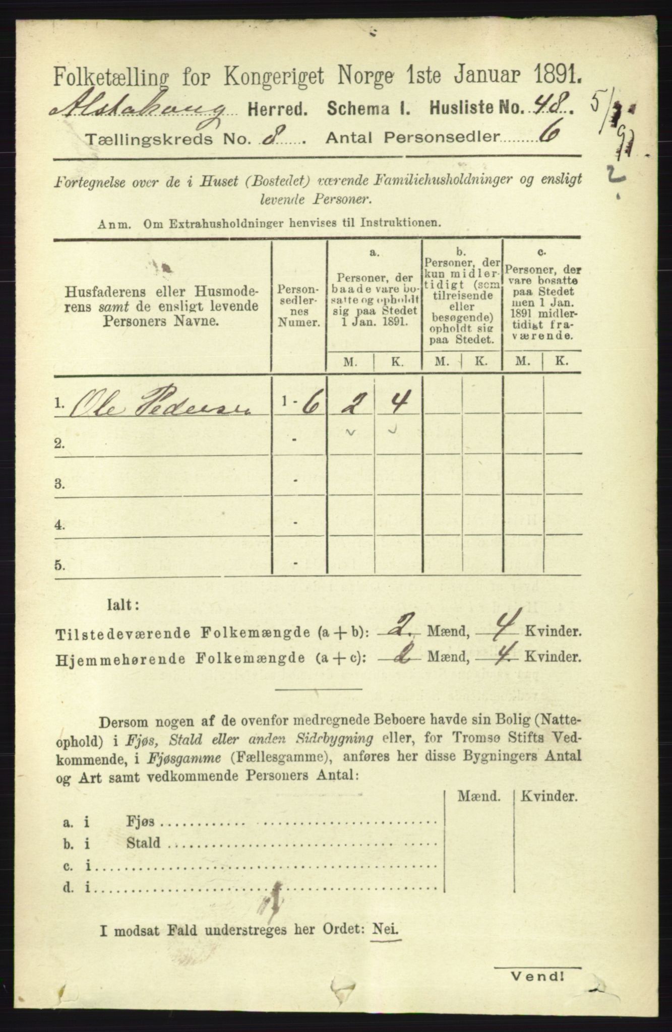 RA, 1891 census for 1820 Alstahaug, 1891, p. 2902