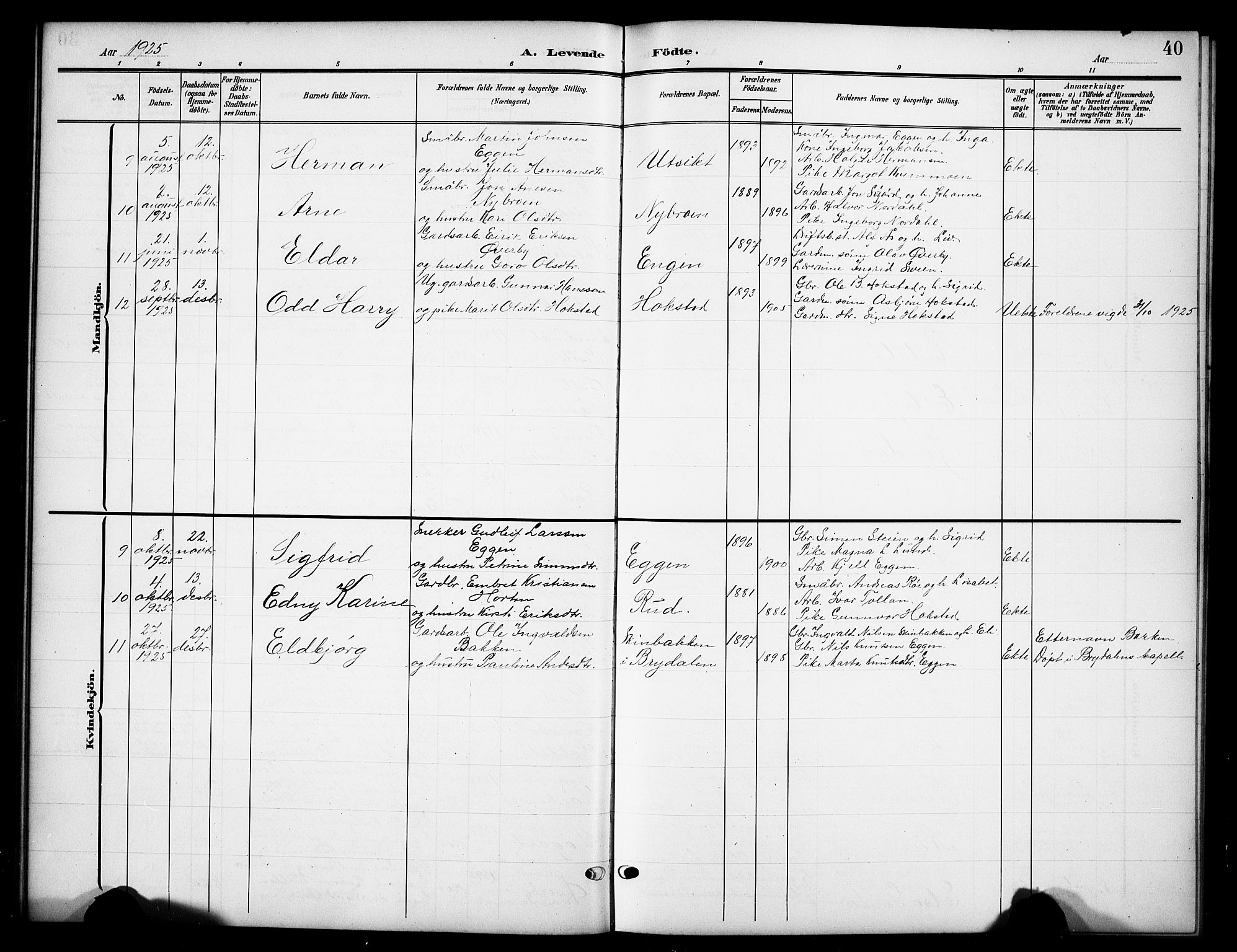 Tynset prestekontor, AV/SAH-PREST-058/H/Ha/Hab/L0010: Parish register (copy) no. 10, 1902-1929, p. 40