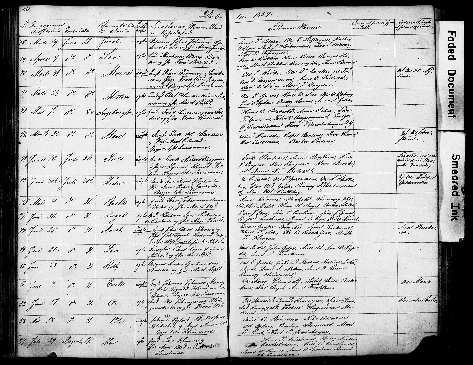 Lom prestekontor, AV/SAH-PREST-070/L/L0012: Parish register (copy) no. 12, 1845-1873, p. 152-153