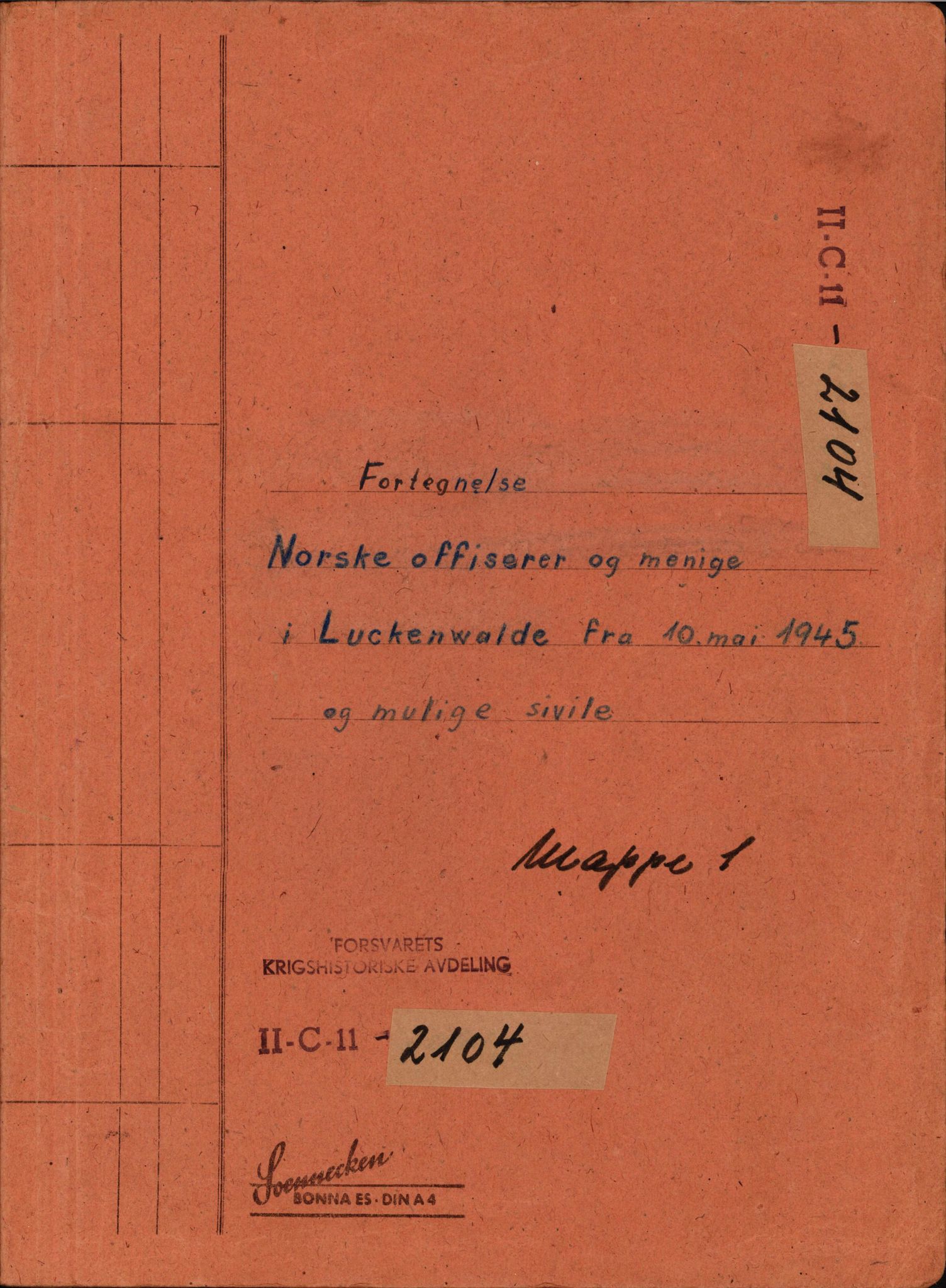 Forsvaret, Forsvarets krigshistoriske avdeling, AV/RA-RAFA-2017/Y/Yf/L0202: II-C-11-2103-2104  -  Norske offiserer i krigsfangenskap, 1940-1945, p. 12