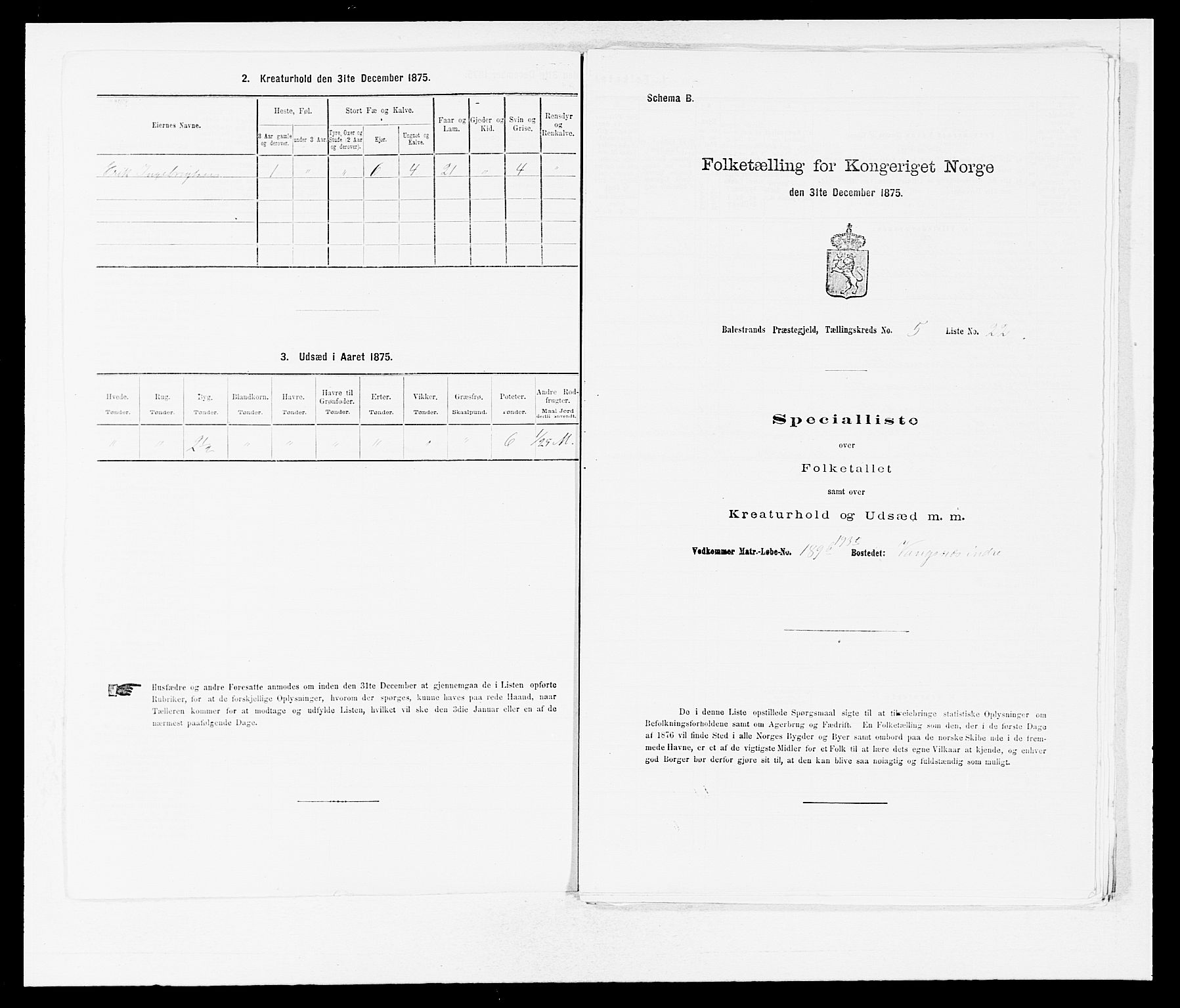 SAB, 1875 census for 1418P Balestrand, 1875, p. 644