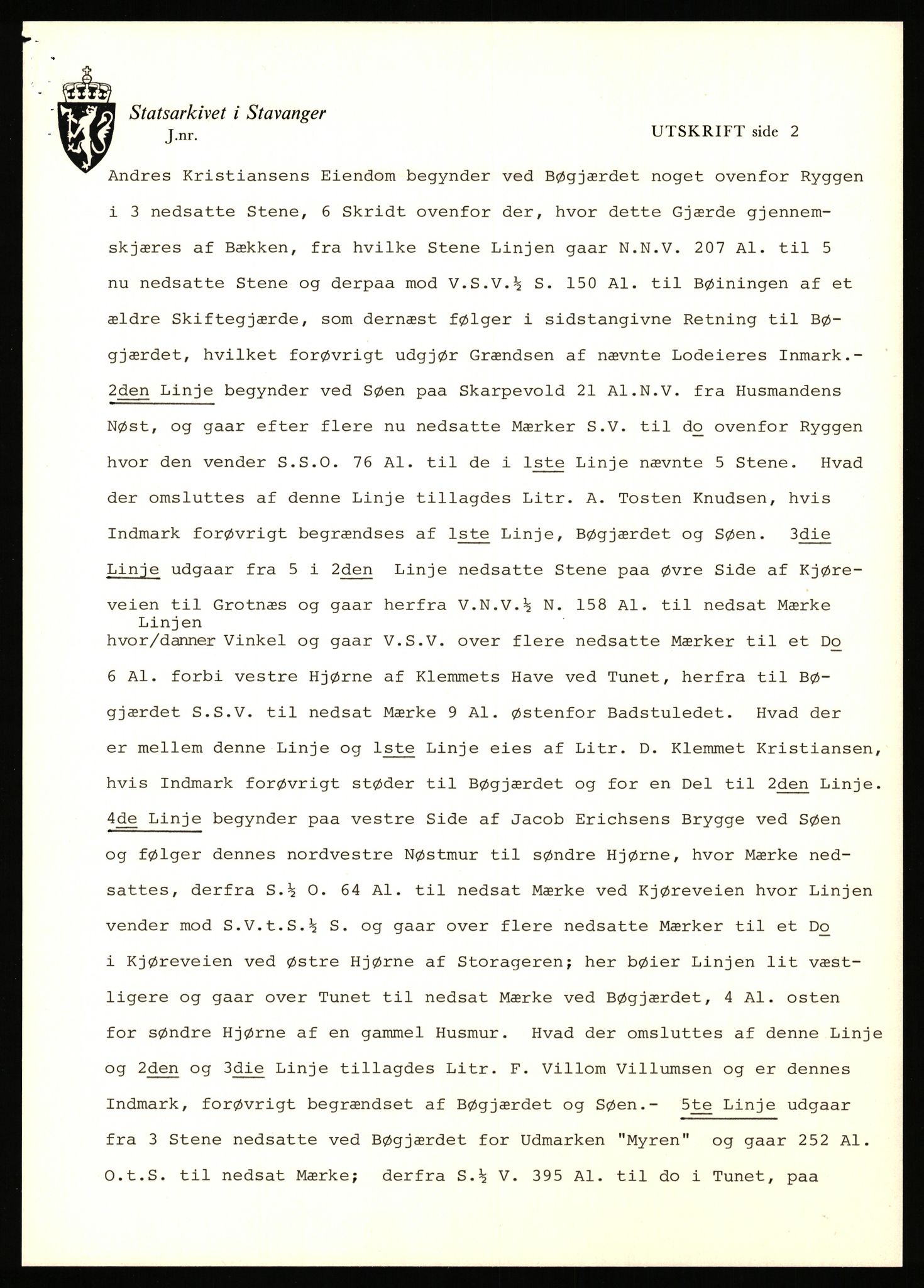 Statsarkivet i Stavanger, AV/SAST-A-101971/03/Y/Yj/L0038: Avskrifter sortert etter gårdsnavn: Hodne - Holte, 1750-1930, p. 369