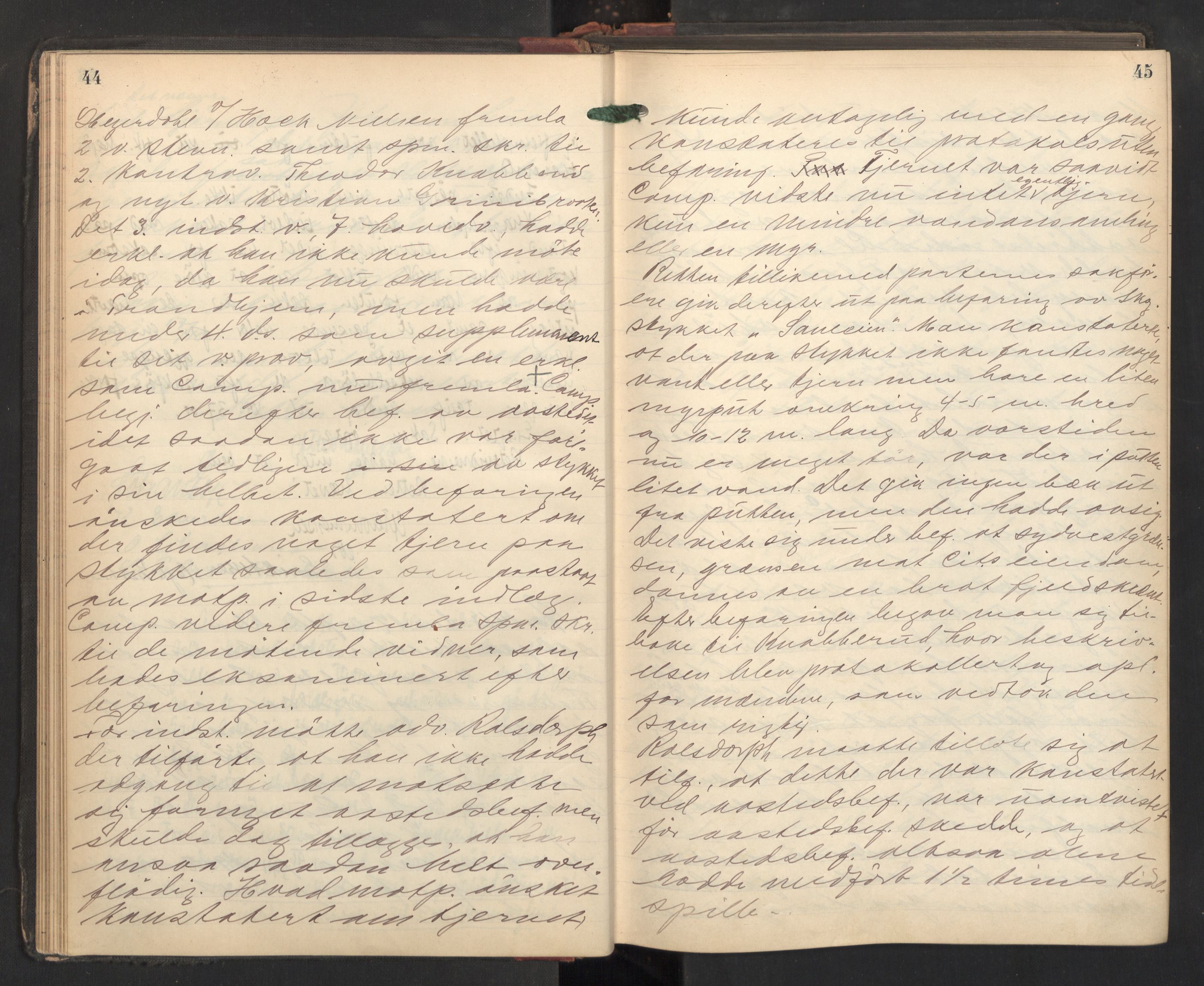Aker sorenskriveri, AV/SAO-A-10895/F/Fc/Fcb/L0078: Ekstrarettsprotokoll, 1913-1915, p. 44-45