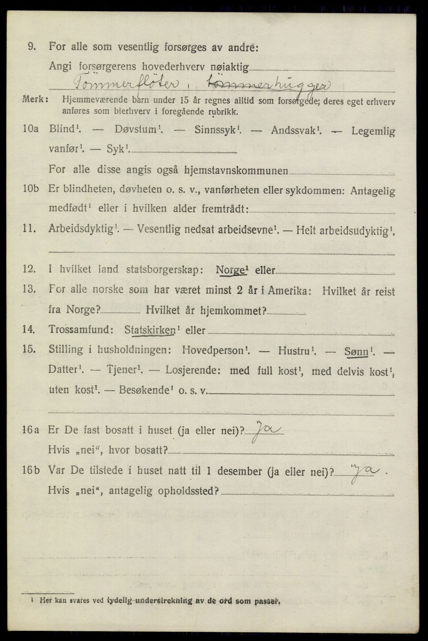 SAKO, 1920 census for Sannidal, 1920, p. 1608