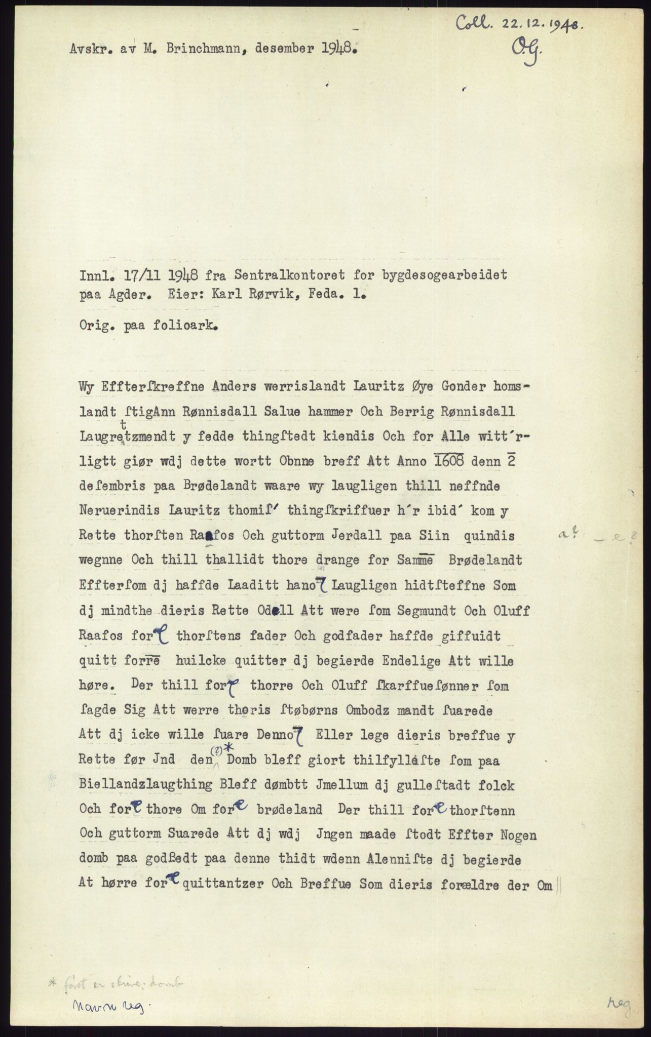 Samlinger til kildeutgivelse, Diplomavskriftsamlingen, AV/RA-EA-4053/H/Ha, p. 2526