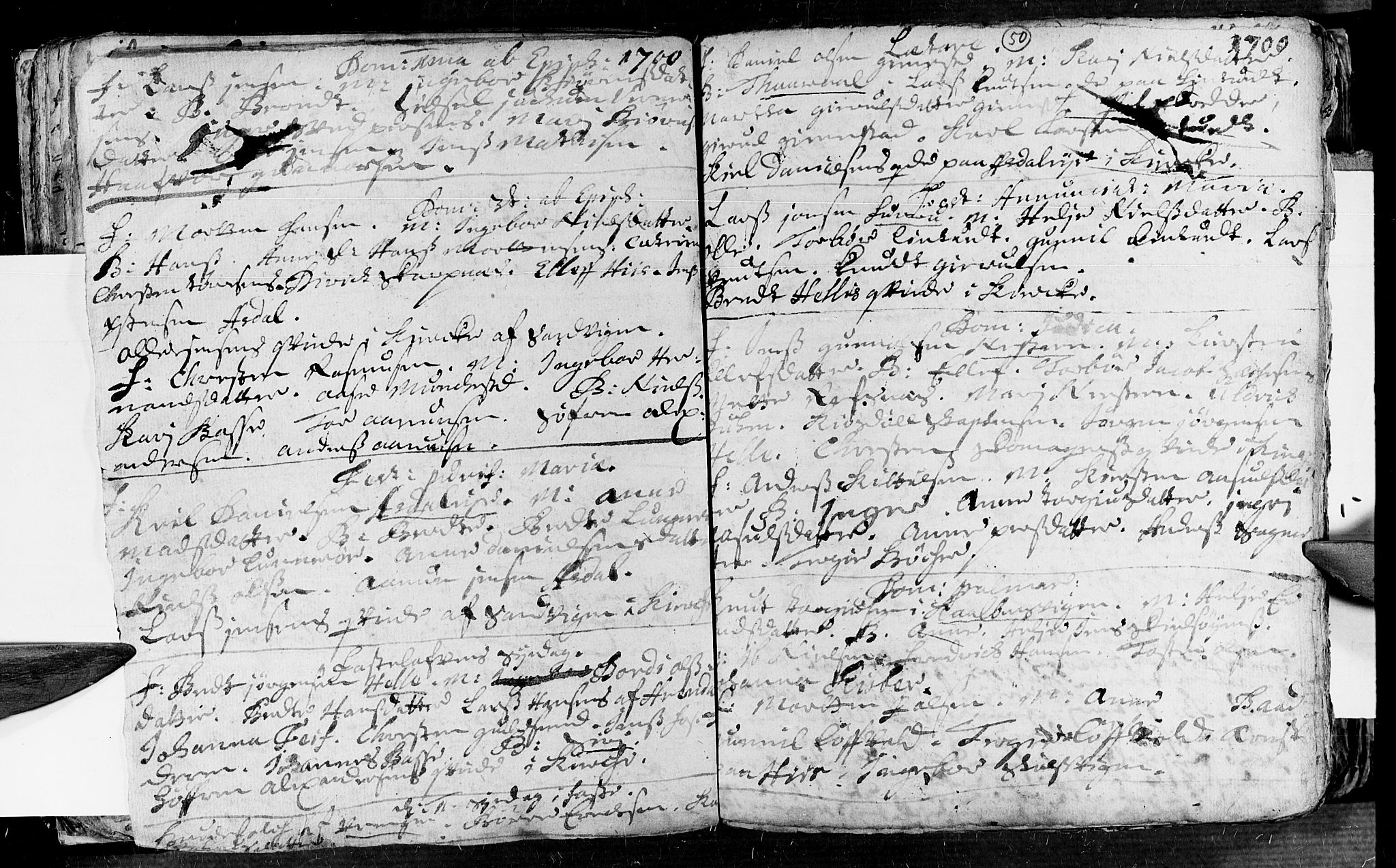 Øyestad sokneprestkontor, AV/SAK-1111-0049/F/Fa/L0002: Parish register (official) no. A 2, 1692-1722, p. 50