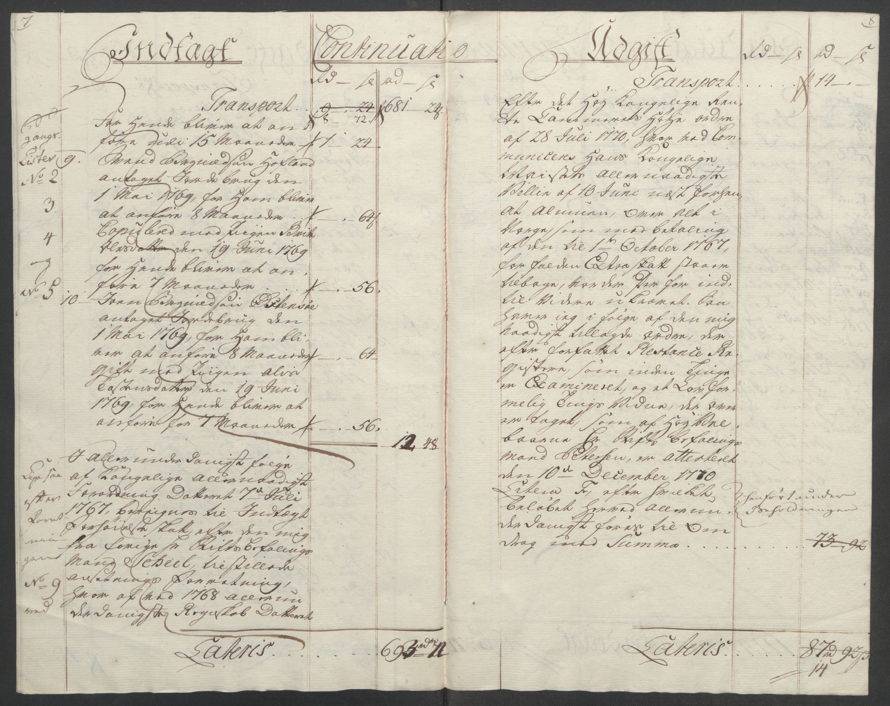 Rentekammeret inntil 1814, Reviderte regnskaper, Fogderegnskap, AV/RA-EA-4092/R49/L3157: Ekstraskatten Rosendal Baroni, 1762-1772, p. 247