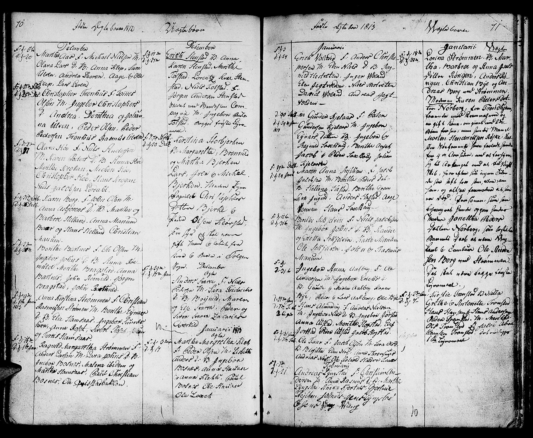 Ministerialprotokoller, klokkerbøker og fødselsregistre - Nord-Trøndelag, SAT/A-1458/730/L0274: Parish register (official) no. 730A03, 1802-1816, p. 70-71