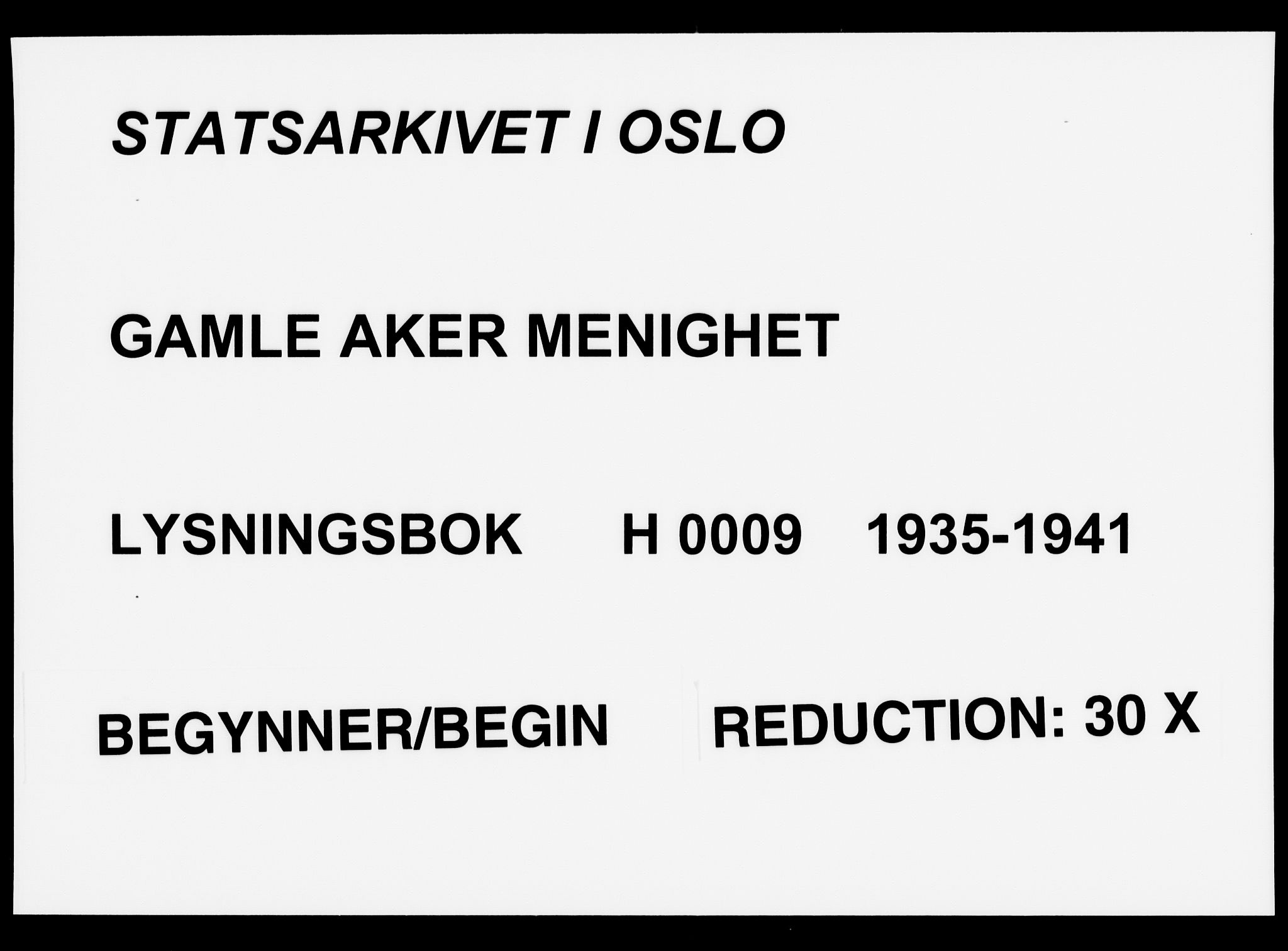 Gamle Aker prestekontor Kirkebøker, SAO/A-10617a/H/L0009: Banns register no. 9, 1935-1941