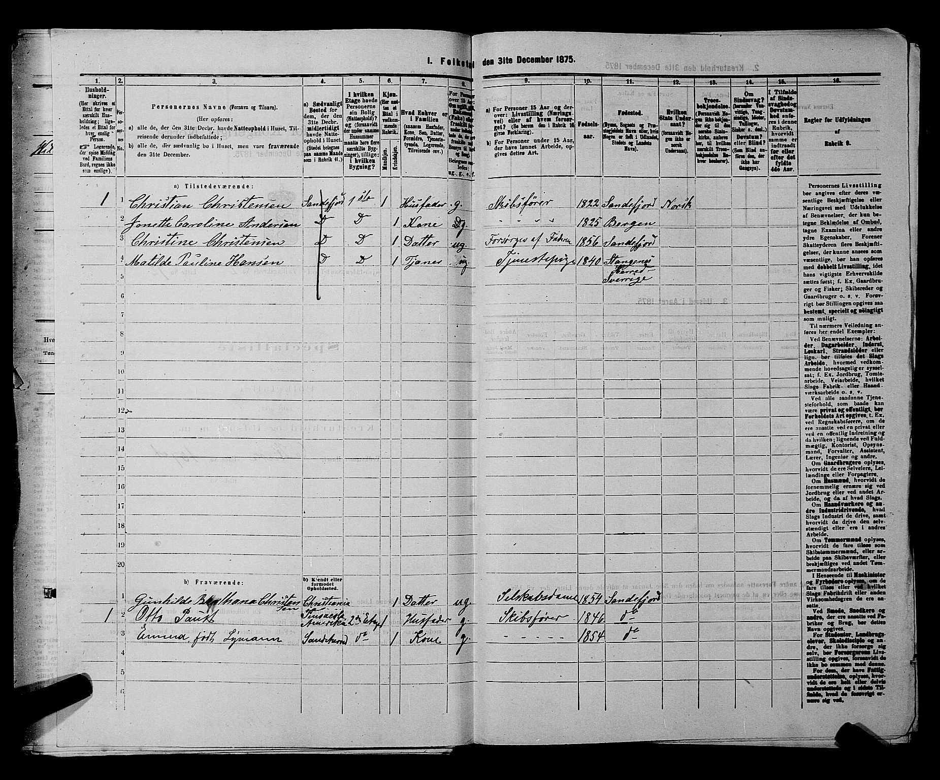 SAKO, 1875 census for 0706B Sandeherred/Sandefjord, 1875, p. 340