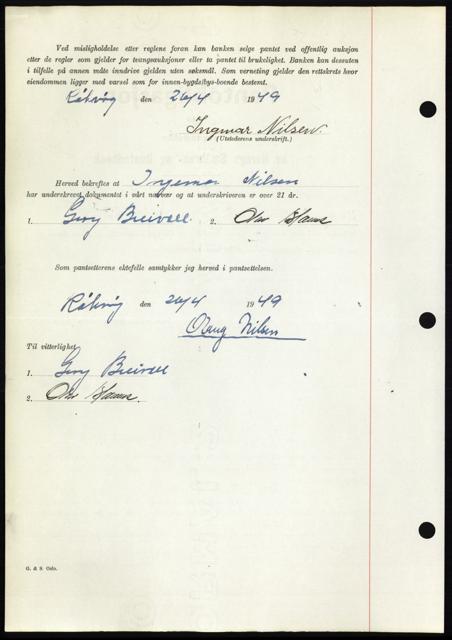 Fosen sorenskriveri, AV/SAT-A-1107/1/2/2C: Mortgage book no. B, 1948-1950, Diary no: : 810/1950