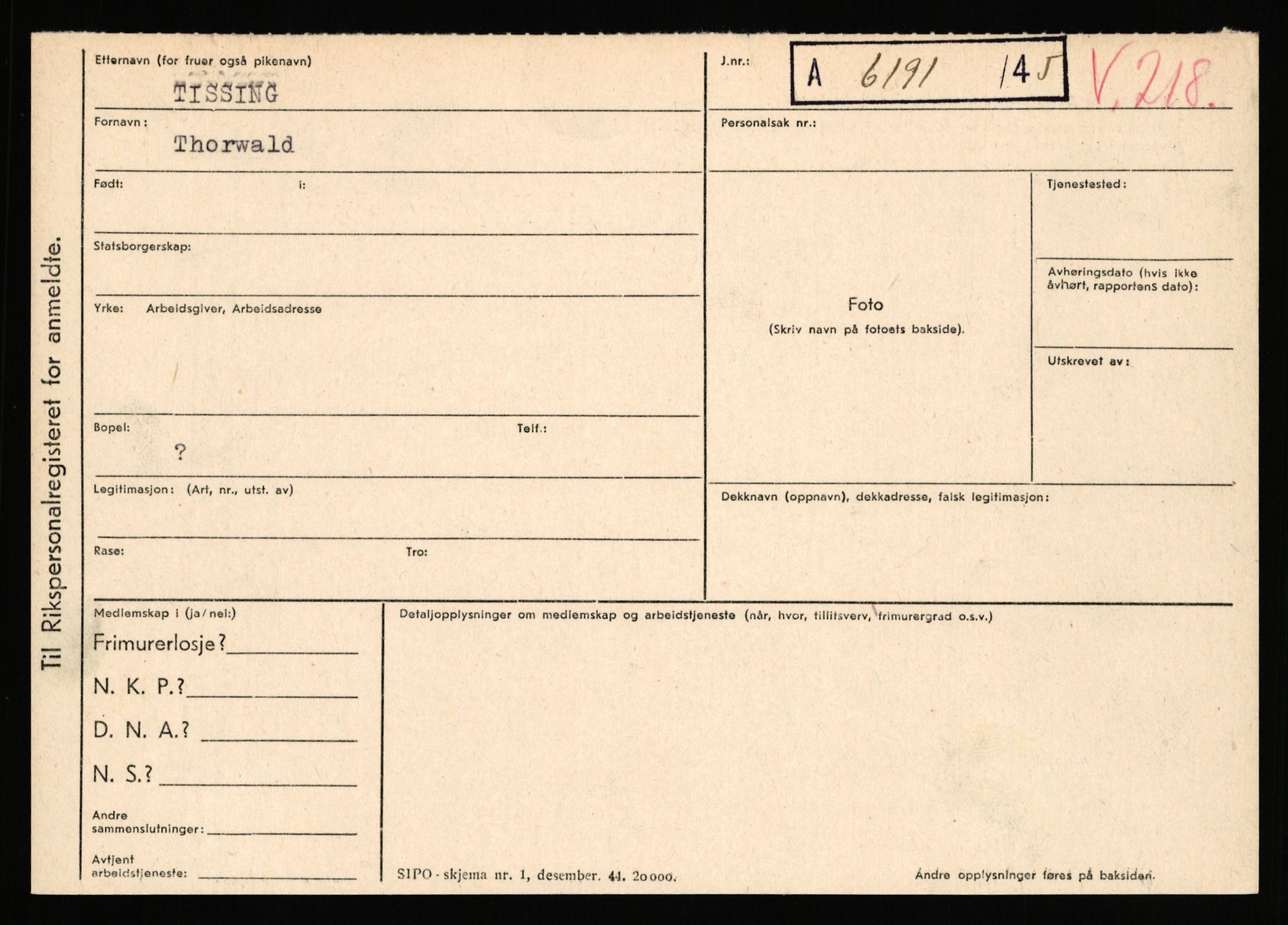 Statspolitiet - Hovedkontoret / Osloavdelingen, AV/RA-S-1329/C/Ca/L0015: Svea - Tøsse, 1943-1945, p. 3223