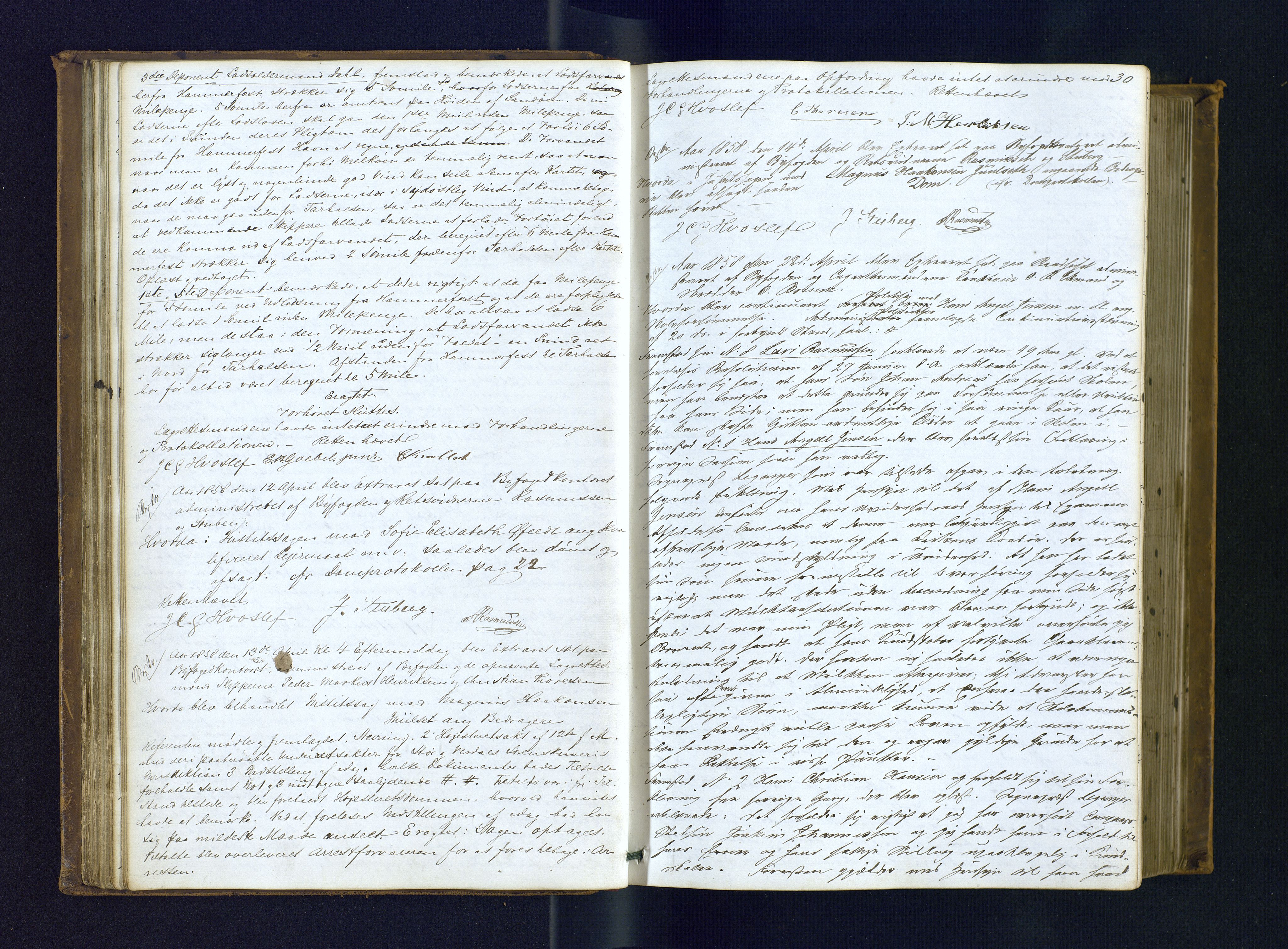 Byfogden i Hammerfest, AV/SATØ-S-0064/G/L0115: Ekstrarettsprotokoll m/reg., 1857-1864, p. 30