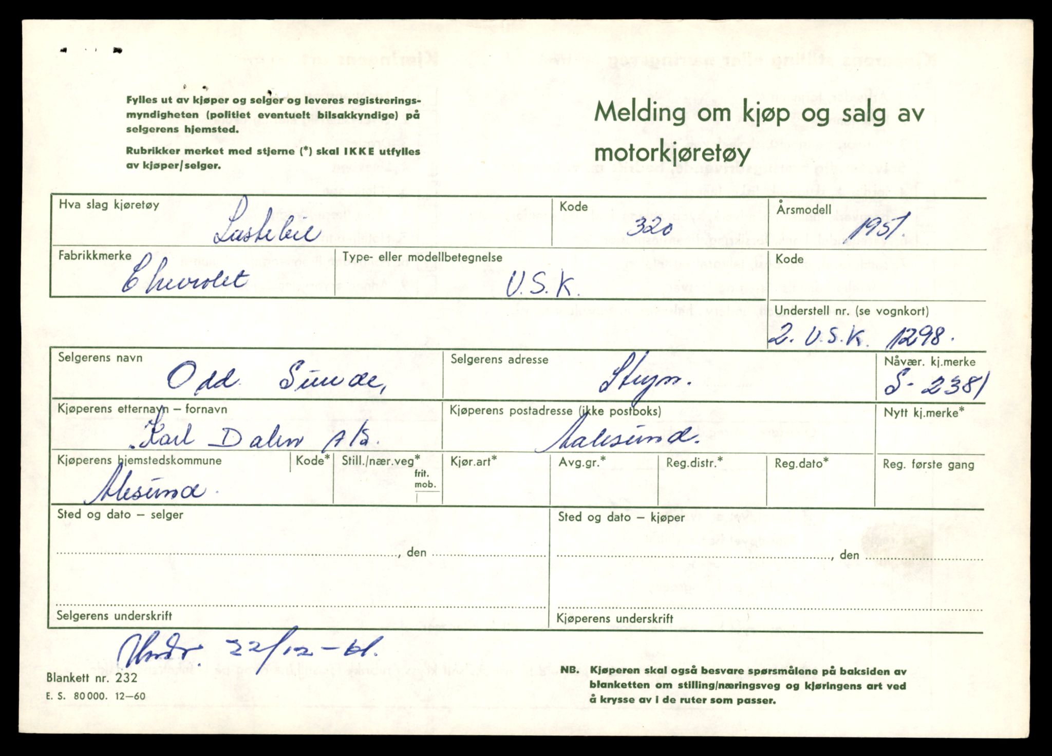 Møre og Romsdal vegkontor - Ålesund trafikkstasjon, AV/SAT-A-4099/F/Fe/L0036: Registreringskort for kjøretøy T 12831 - T 13030, 1927-1998, p. 1035