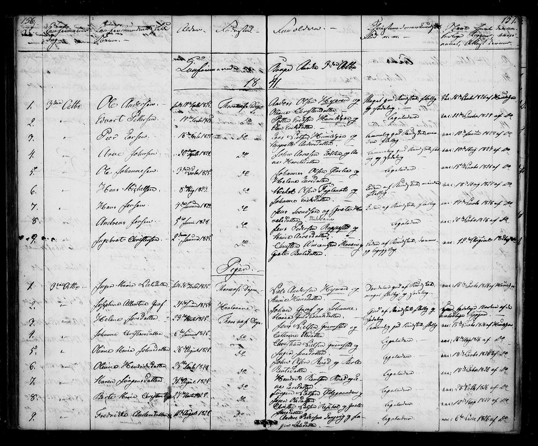 Borge prestekontor Kirkebøker, AV/SAO-A-10903/F/Fb/L0001: Parish register (official) no. II 1, 1836-1852, p. 156-157