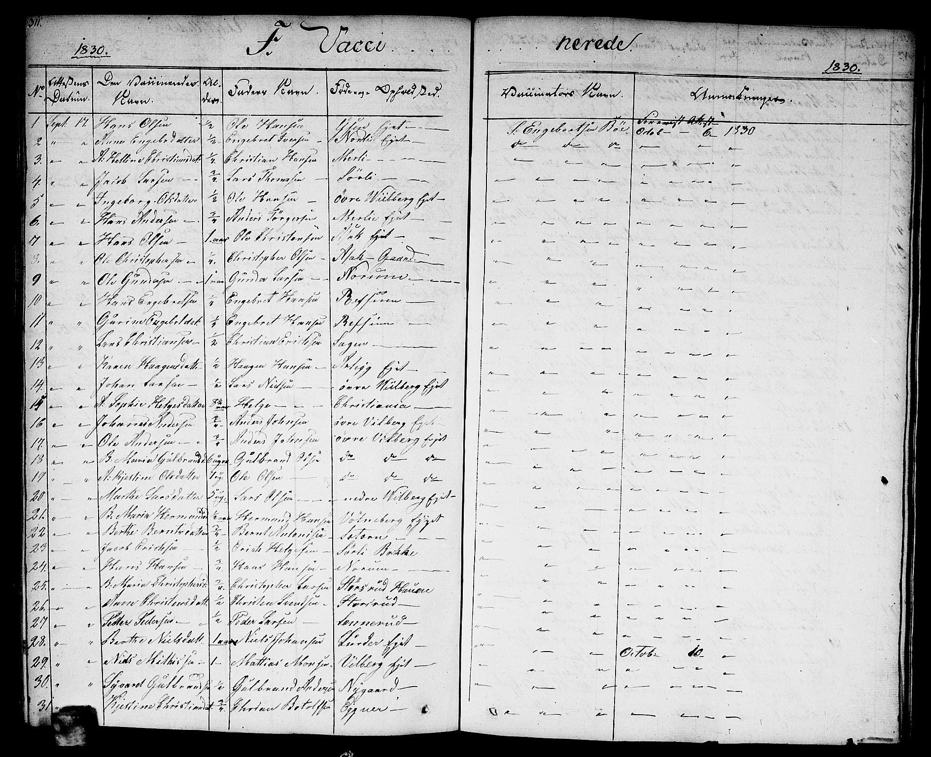 Sørum prestekontor Kirkebøker, SAO/A-10303/F/Fa/L0004: Parish register (official) no. I 4, 1829-1845, p. 311