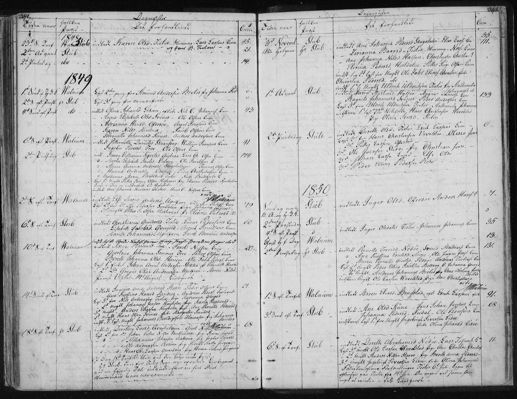 Ministerialprotokoller, klokkerbøker og fødselsregistre - Nordland, AV/SAT-A-1459/817/L0266: Parish register (copy) no. 817C01, 1841-1869, p. 341-342