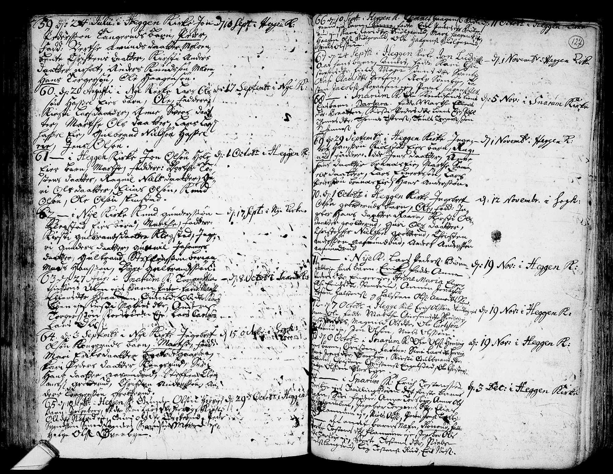 Modum kirkebøker, SAKO/A-234/F/Fa/L0001: Parish register (official) no. 1, 1712-1740, p. 127