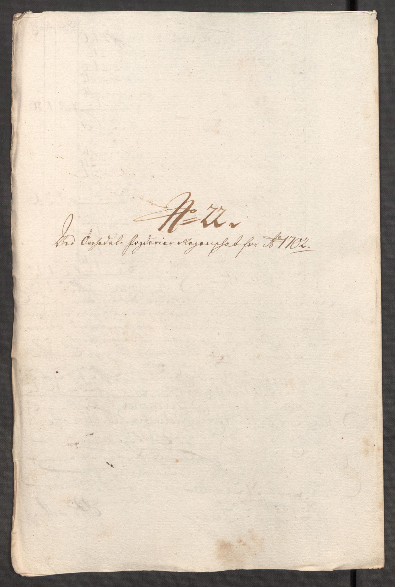 Rentekammeret inntil 1814, Reviderte regnskaper, Fogderegnskap, RA/EA-4092/R60/L3952: Fogderegnskap Orkdal og Gauldal, 1702, p. 178