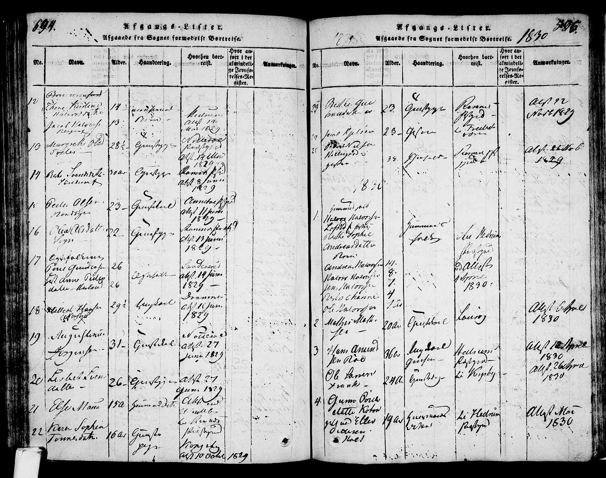 Lardal kirkebøker, AV/SAKO-A-350/F/Fa/L0005: Parish register (official) no. I 5, 1814-1835, p. 594-595