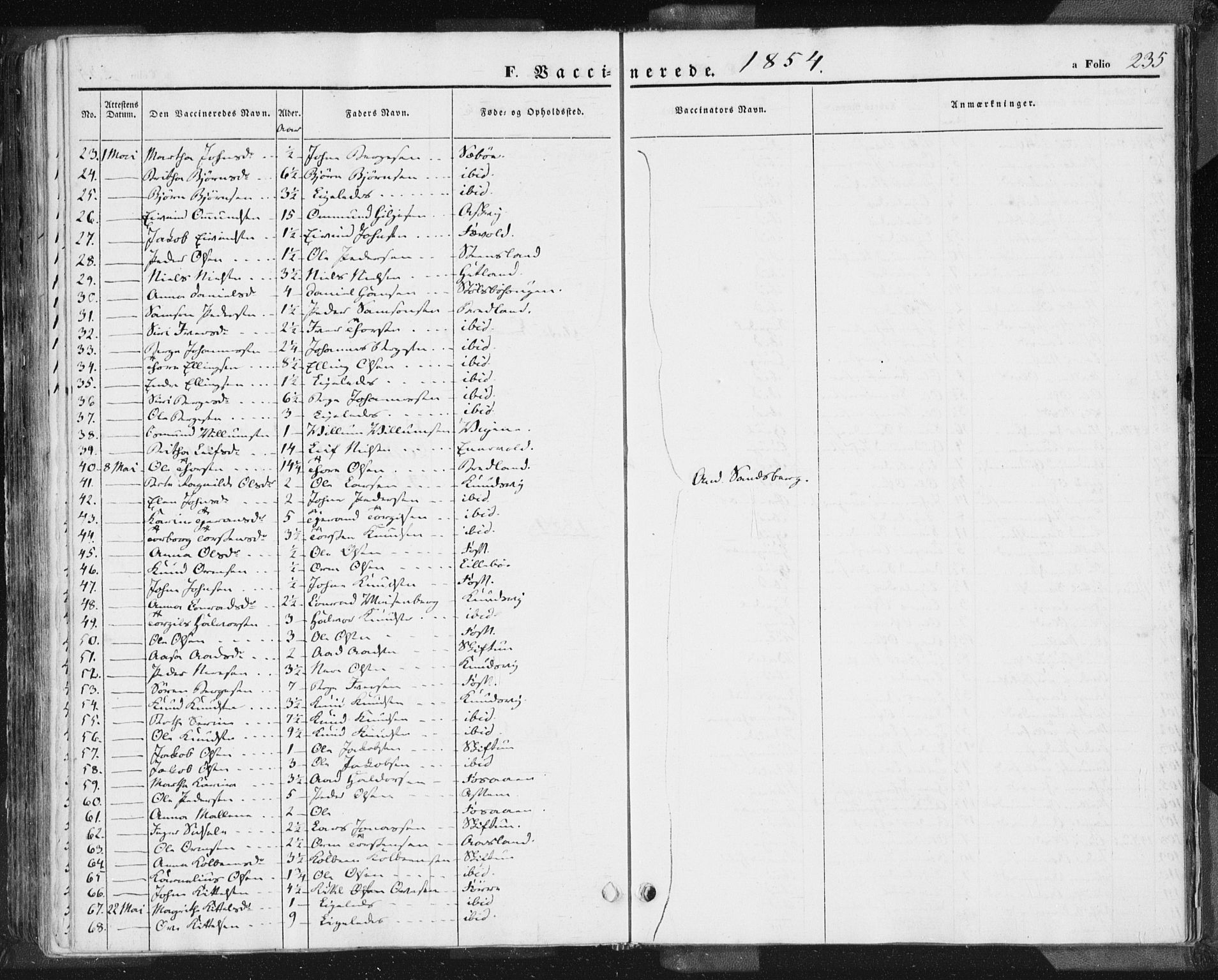 Hjelmeland sokneprestkontor, AV/SAST-A-101843/01/IV/L0009: Parish register (official) no. A 9, 1846-1860, p. 235