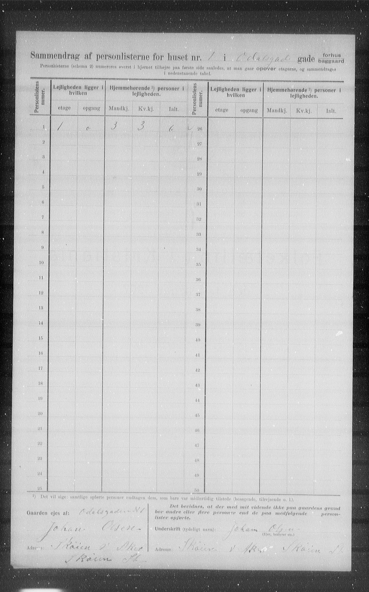 OBA, Municipal Census 1907 for Kristiania, 1907, p. 38145