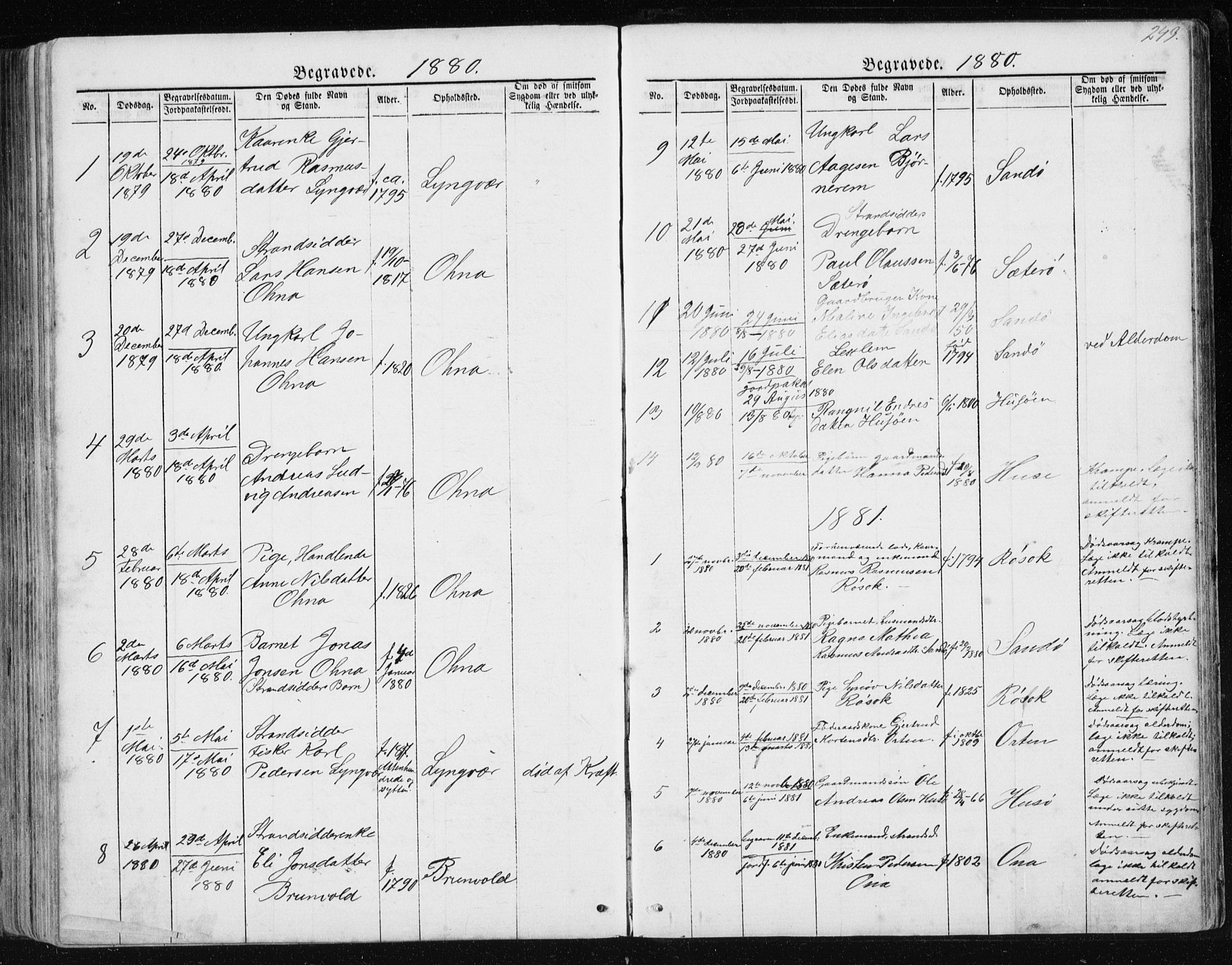 Ministerialprotokoller, klokkerbøker og fødselsregistre - Møre og Romsdal, AV/SAT-A-1454/561/L0732: Parish register (copy) no. 561C02, 1867-1900, p. 249