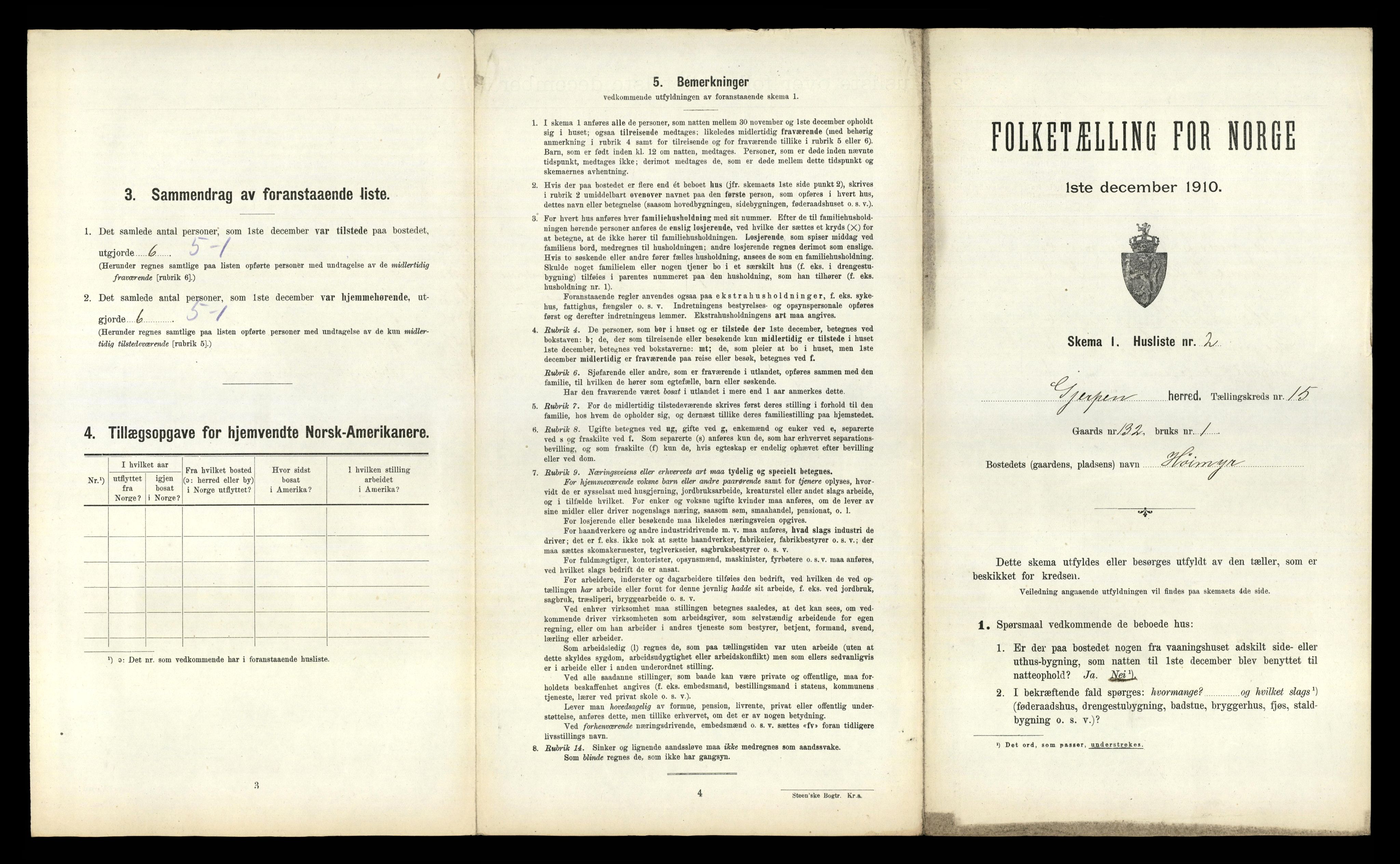 RA, 1910 census for Gjerpen, 1910, p. 2571