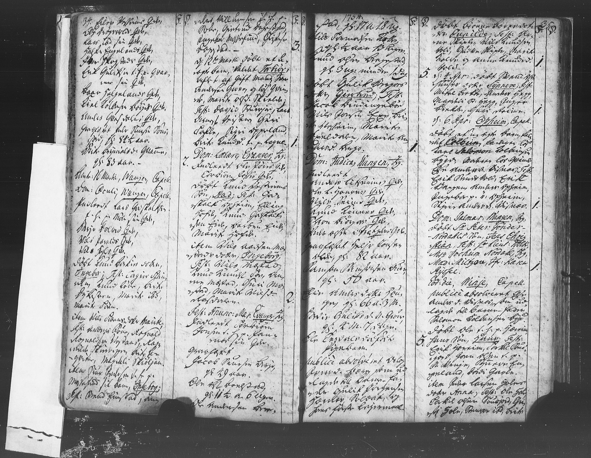 Voss sokneprestembete, SAB/A-79001/H/Haa: Parish register (official) no. A 8, 1752-1780, p. 34-35