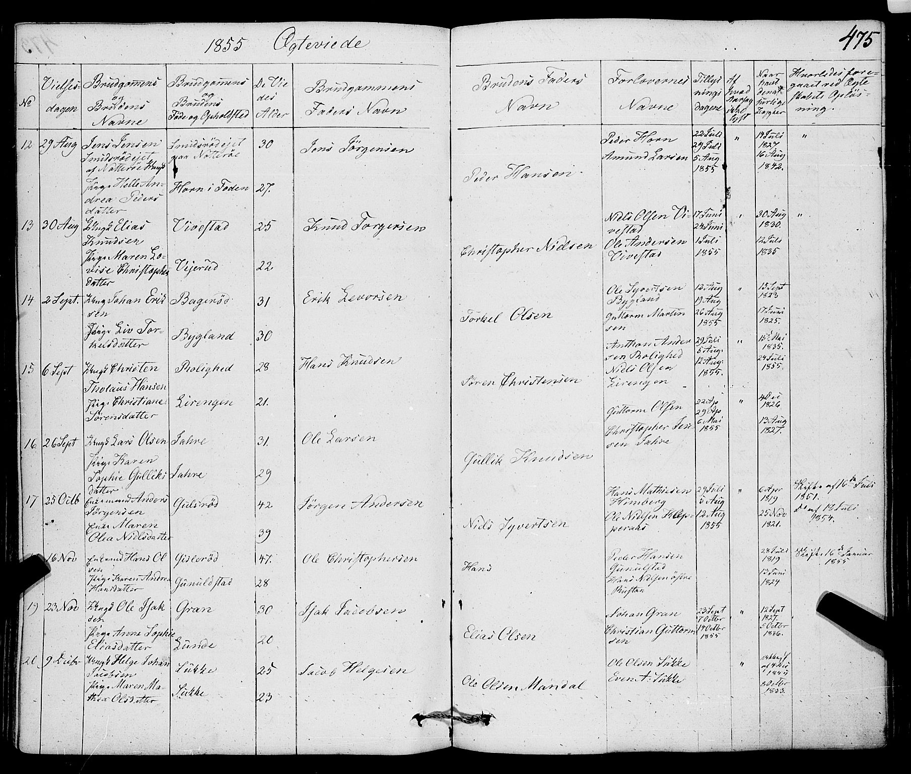 Ramnes kirkebøker, SAKO/A-314/F/Fa/L0005: Parish register (official) no. I 5, 1841-1861, p. 474-475