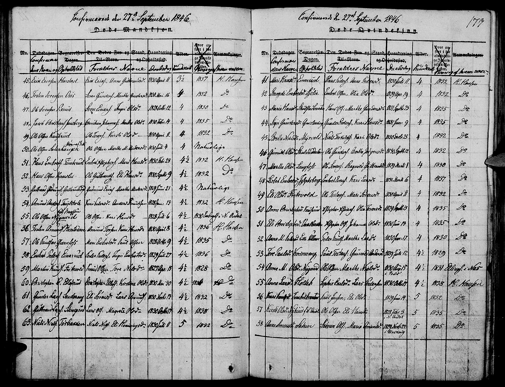 Strøm-Odalen prestekontor, AV/SAH-PREST-028/H/Ha/Haa/L0006: Parish register (official) no. 6, 1814-1850, p. 173