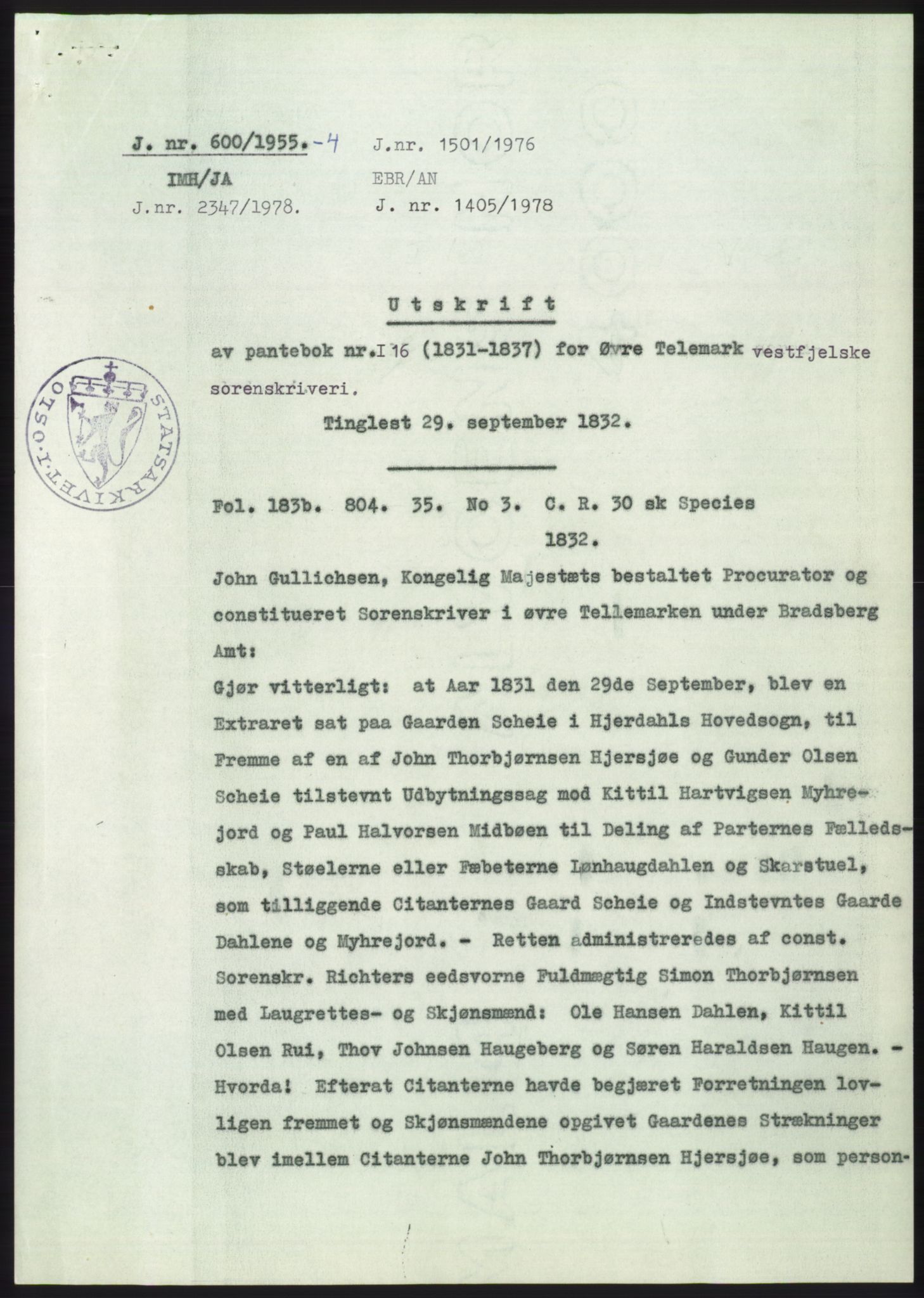 Statsarkivet i Kongsberg, SAKO/A-0001, 1955, p. 399