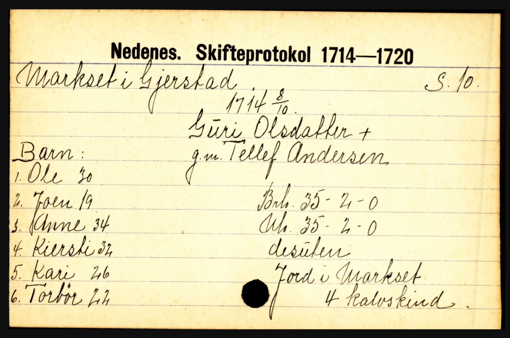 Nedenes sorenskriveri før 1824, AV/SAK-1221-0007/H, p. 19319