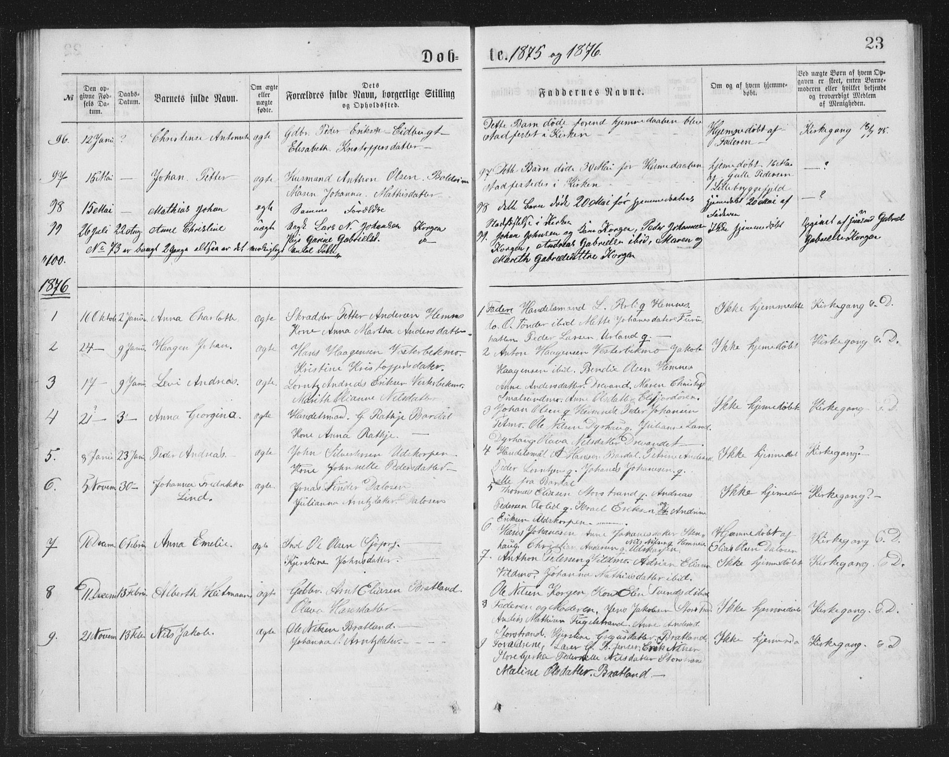 Ministerialprotokoller, klokkerbøker og fødselsregistre - Nordland, AV/SAT-A-1459/825/L0369: Parish register (copy) no. 825C06, 1873-1885, p. 23