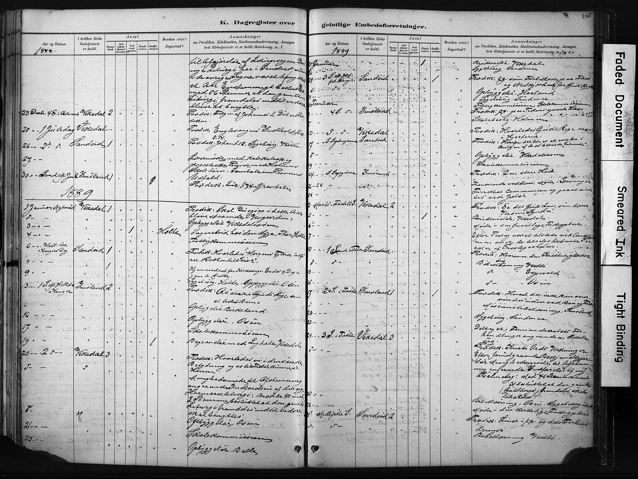 Vikedal sokneprestkontor, AV/SAST-A-101840/01/IV: Parish register (official) no. A 10, 1884-1907, p. 208