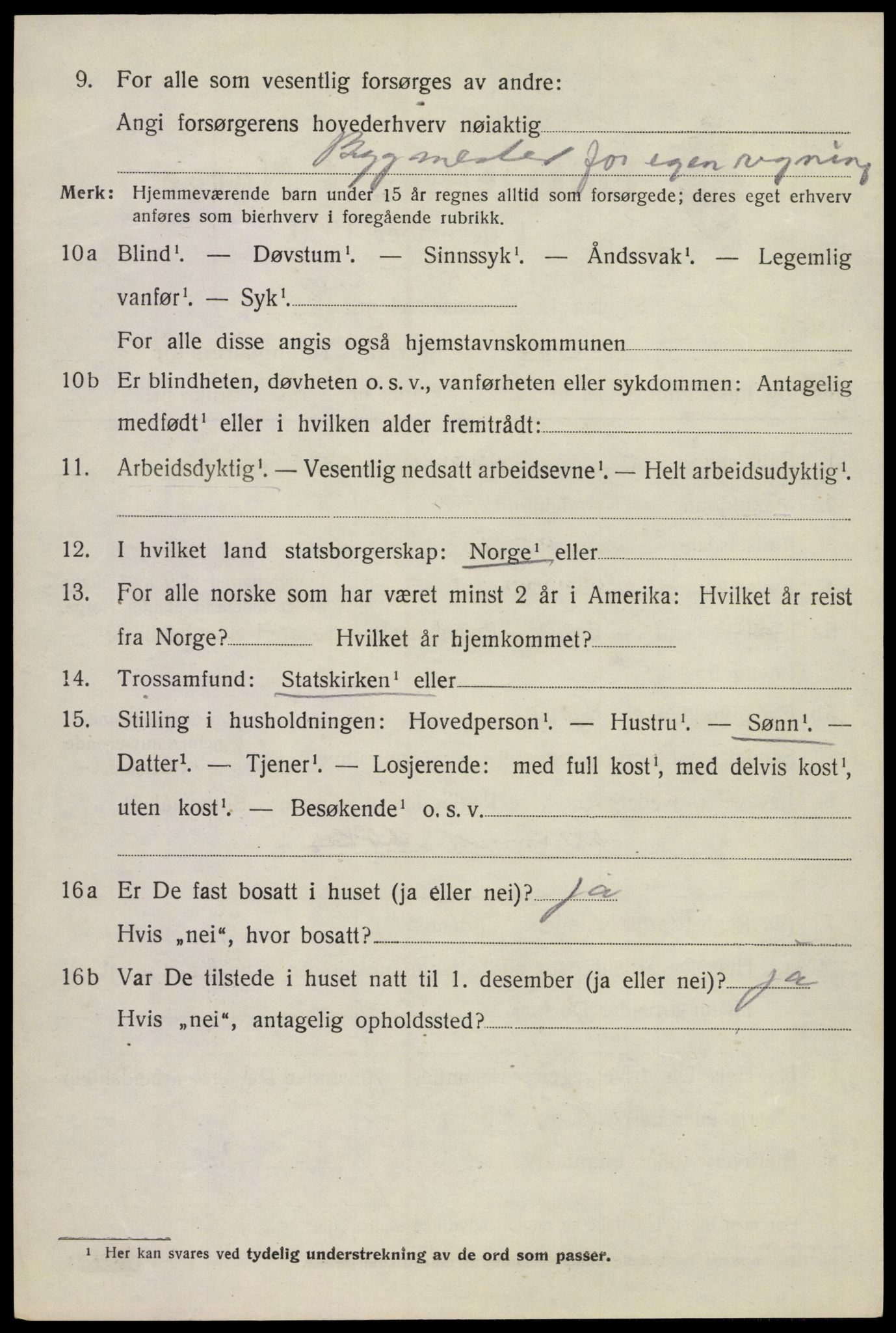 SAKO, 1920 census for Sem, 1920, p. 3548