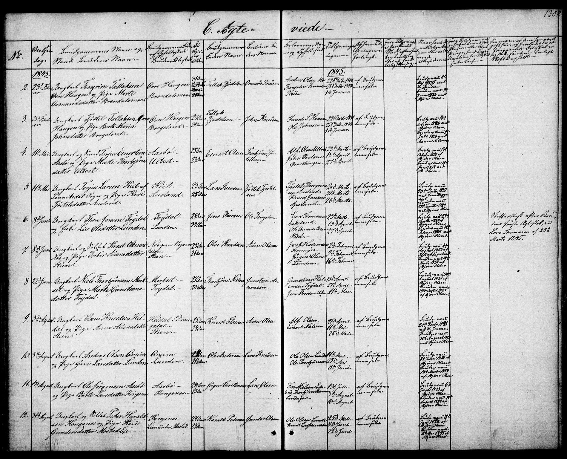 Gjerstad sokneprestkontor, SAK/1111-0014/F/Fa/Faa/L0006: Parish register (official) no. A 6, 1841-1857, p. 130
