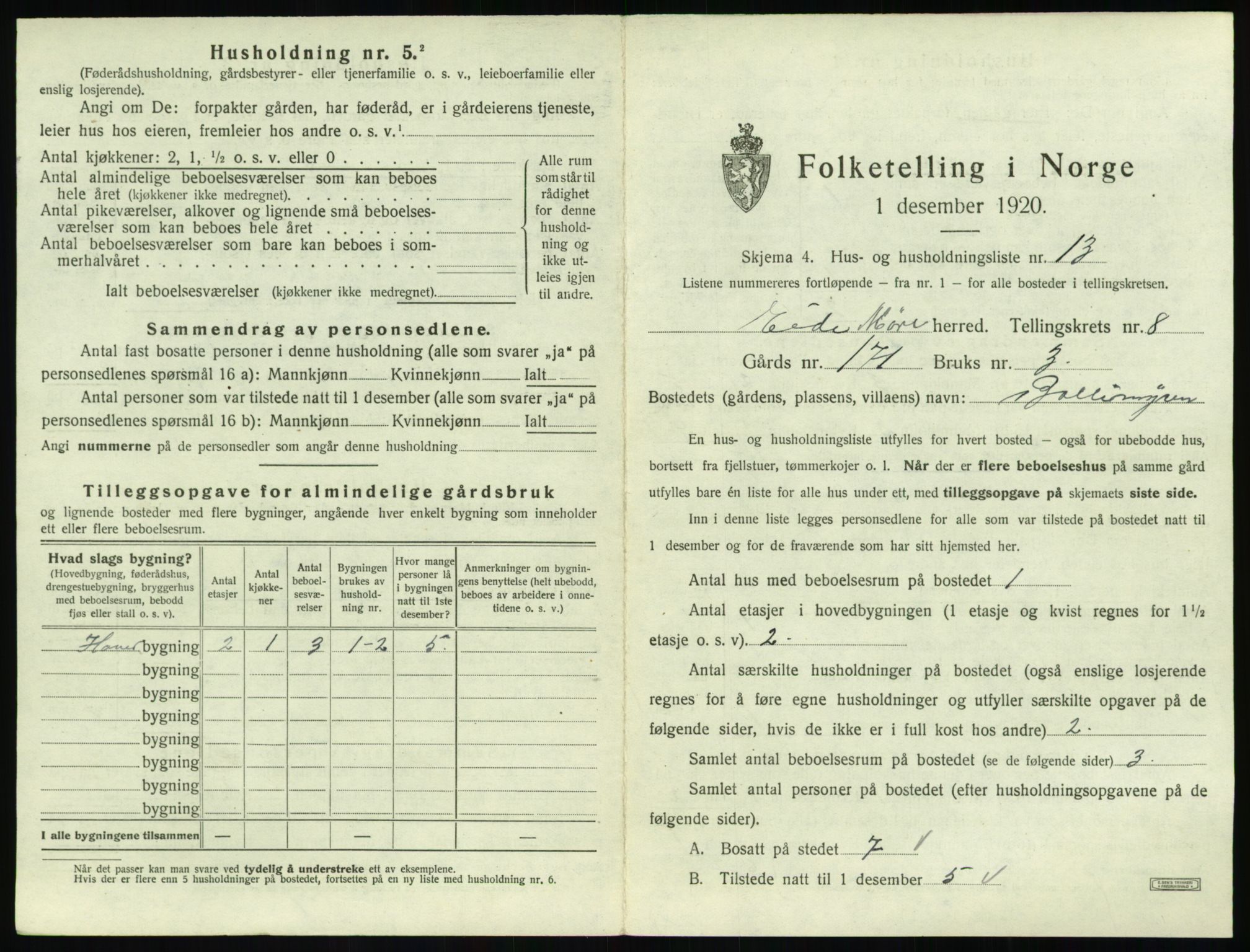 SAT, 1920 census for Eid (MR), 1920, p. 576